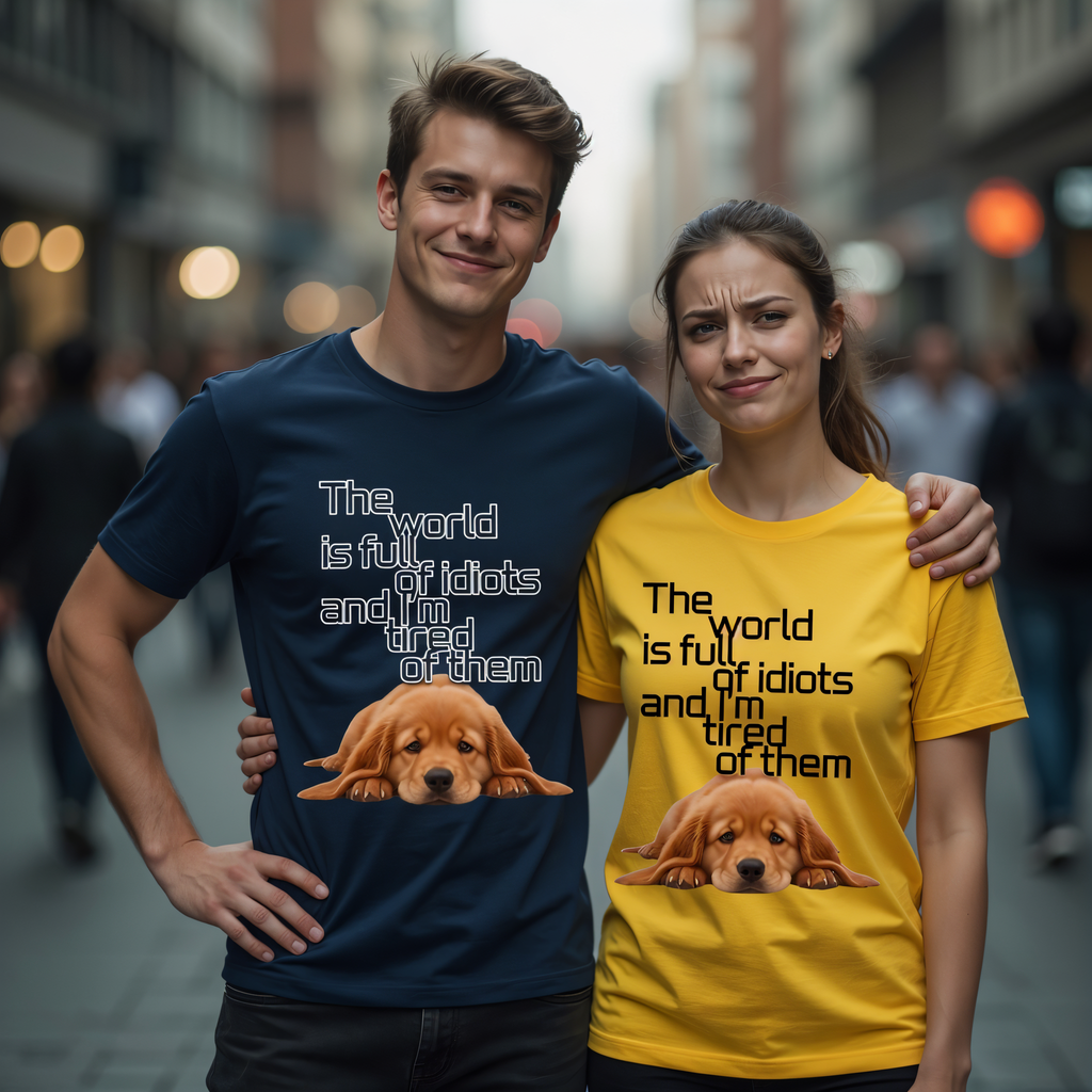 Sarcastic Golden Retriever T-Shirt - Funny Puppy Quote 8 Colors S-5XL
