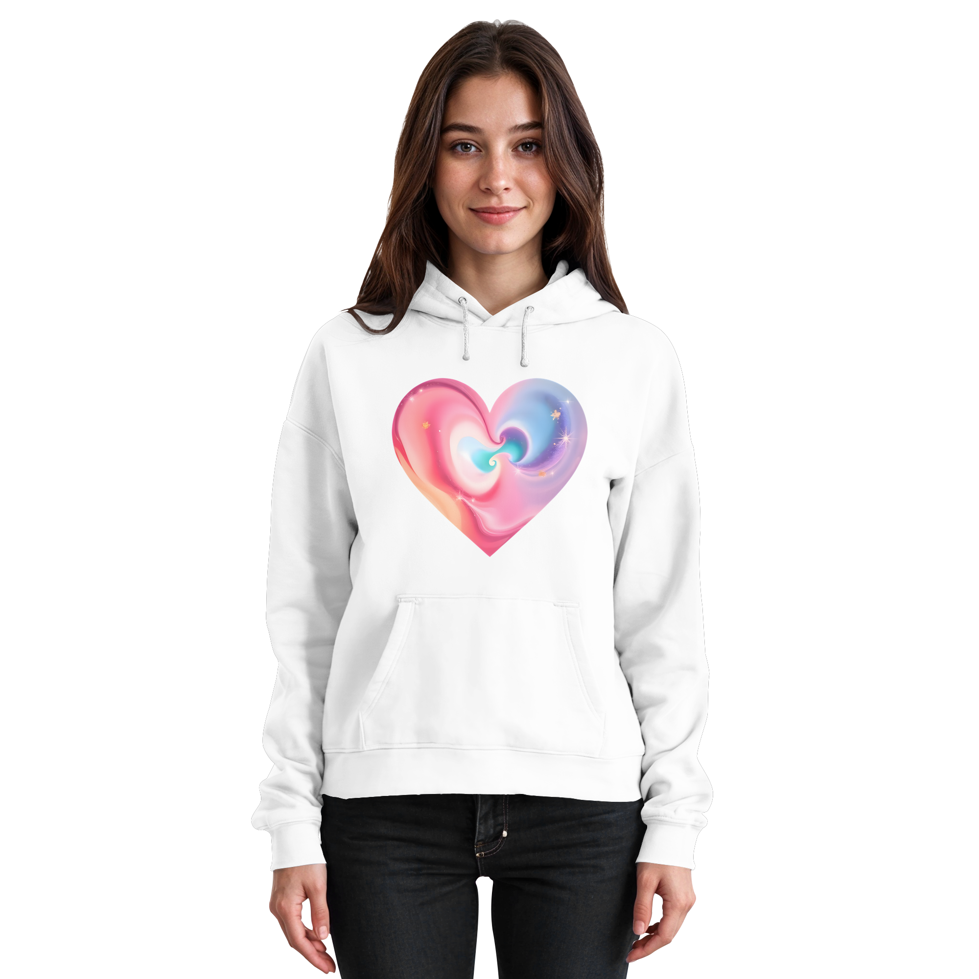 Magic Heart Damen Hoodie 10 Farben XS-3XL - Basic Unisex Hoodie