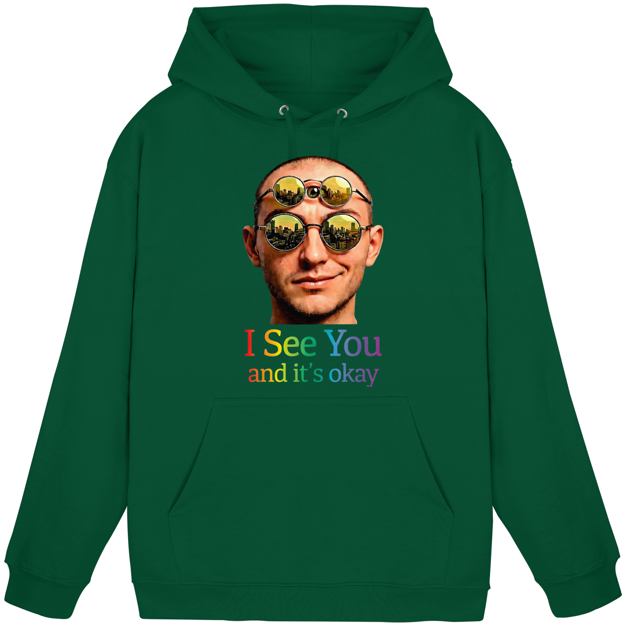 Sweat à capuche "I See You" unisexe 6 couleurs S-5XL - Sweat à capuche unisexe basique