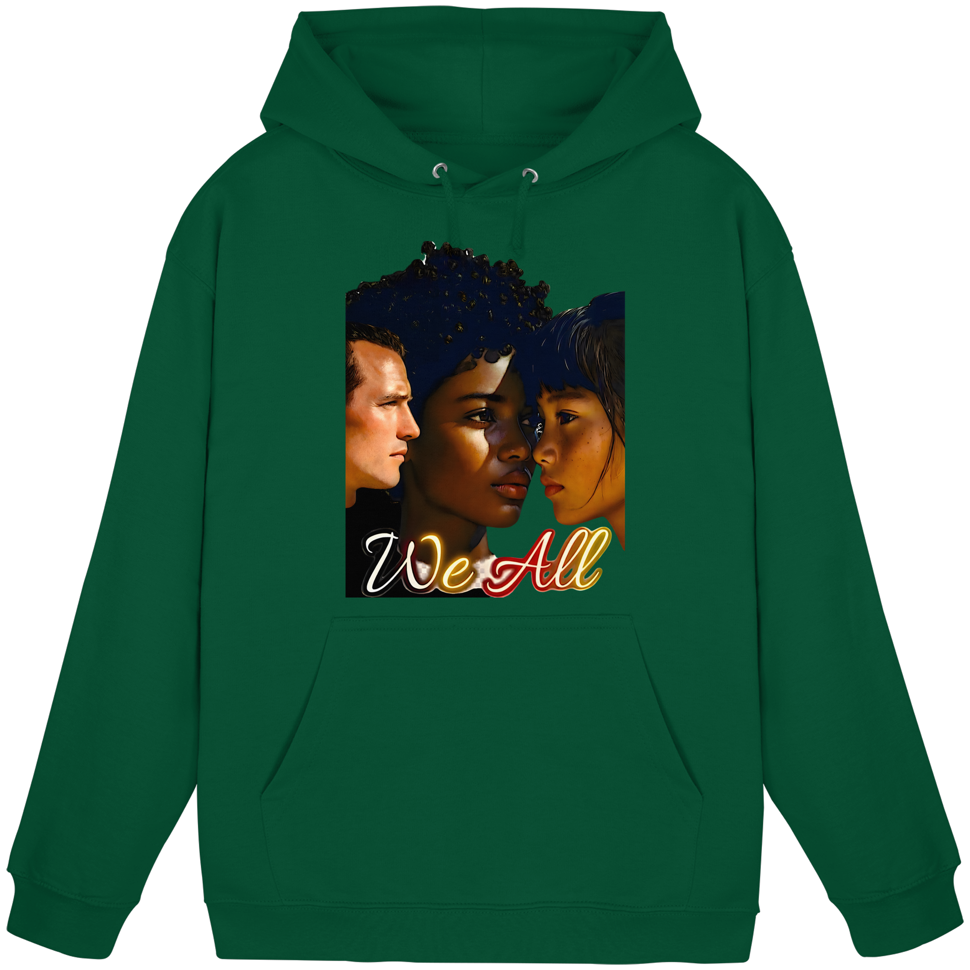WE ALL Hoodie Unisex 4 Farben S- 5XL - Basic Unisex Hoodie