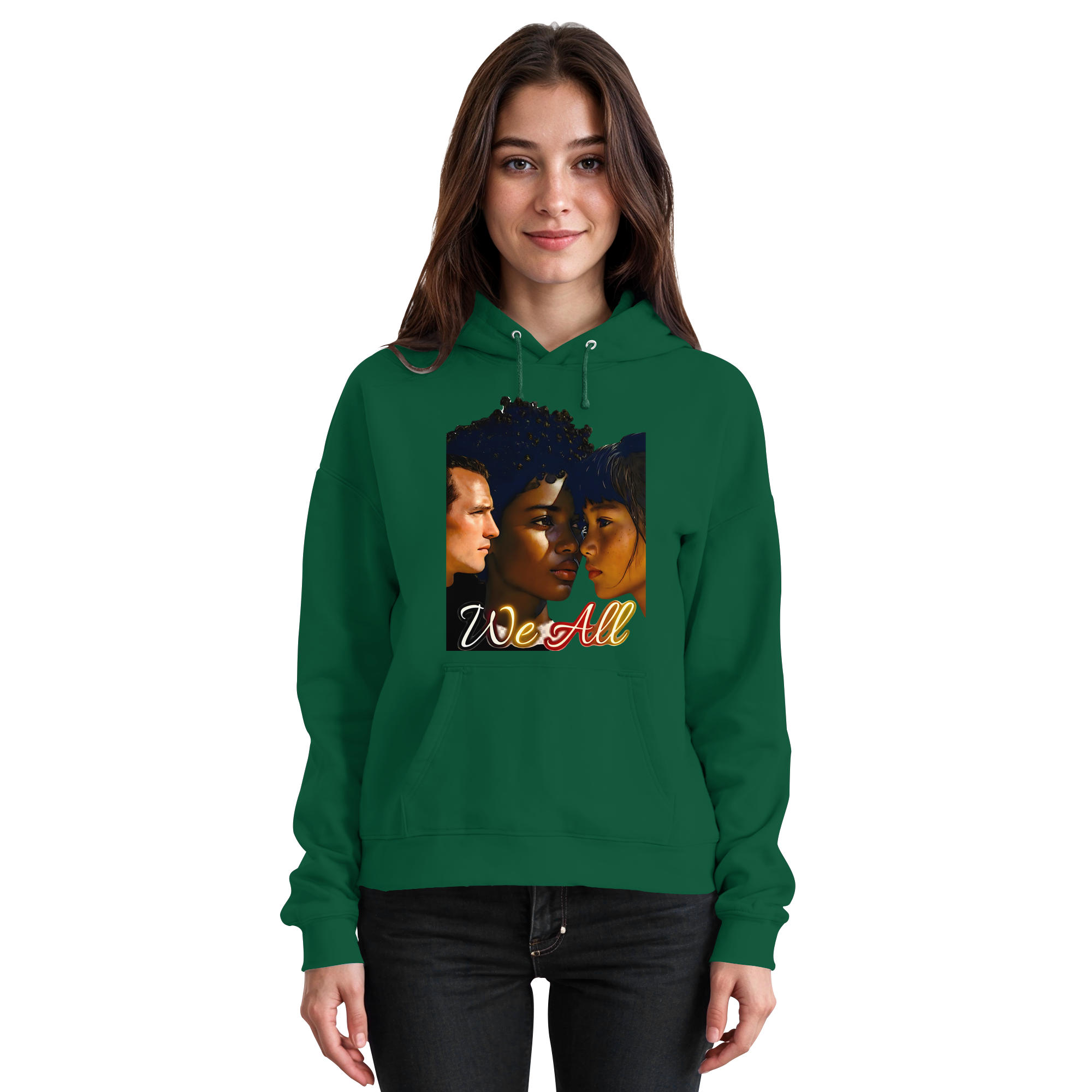 WE ALL Hoodie Unisex 4 Farben S- 5XL - Basic Unisex Hoodie