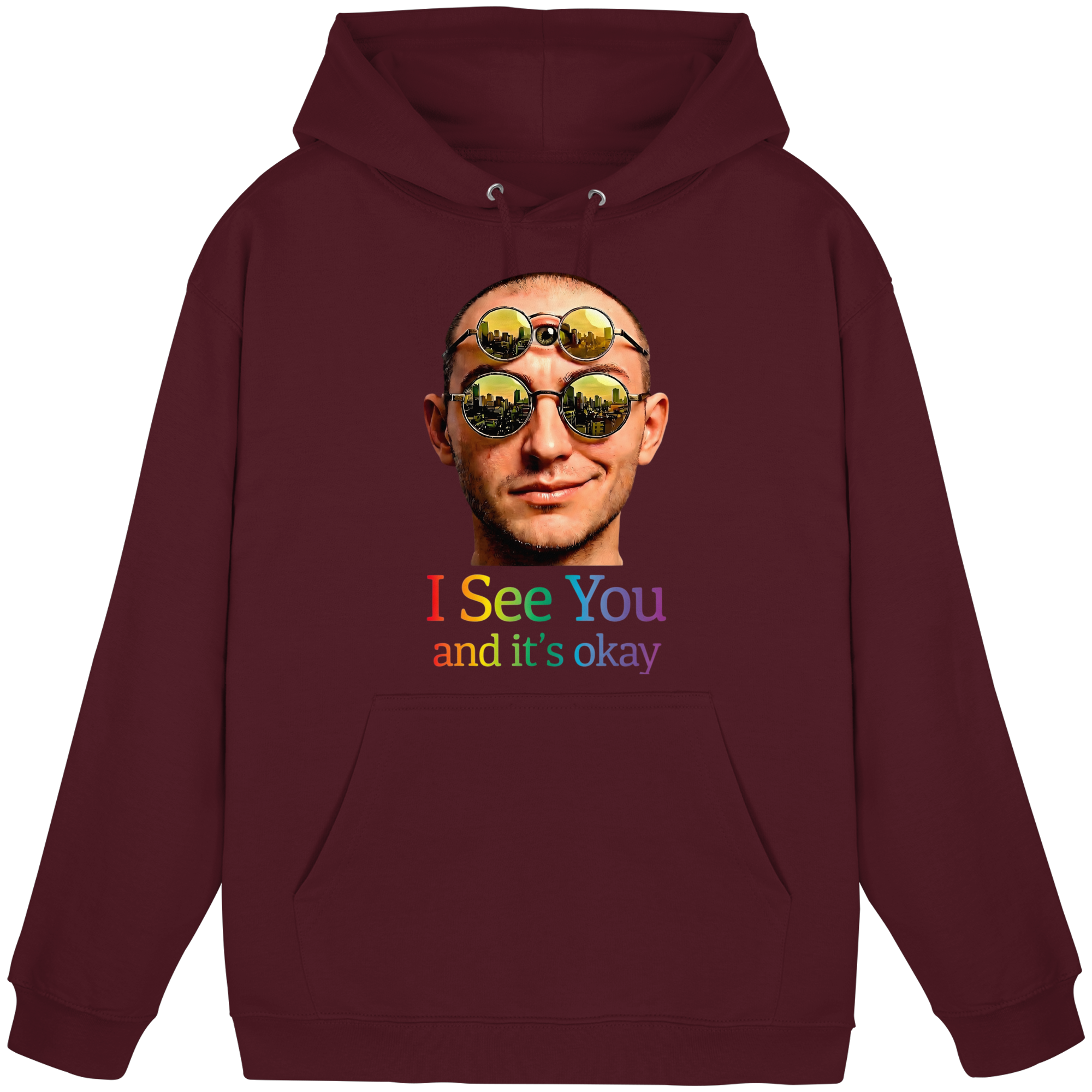 Sweat à capuche "I See You" unisexe 6 couleurs S-5XL - Sweat à capuche unisexe basique