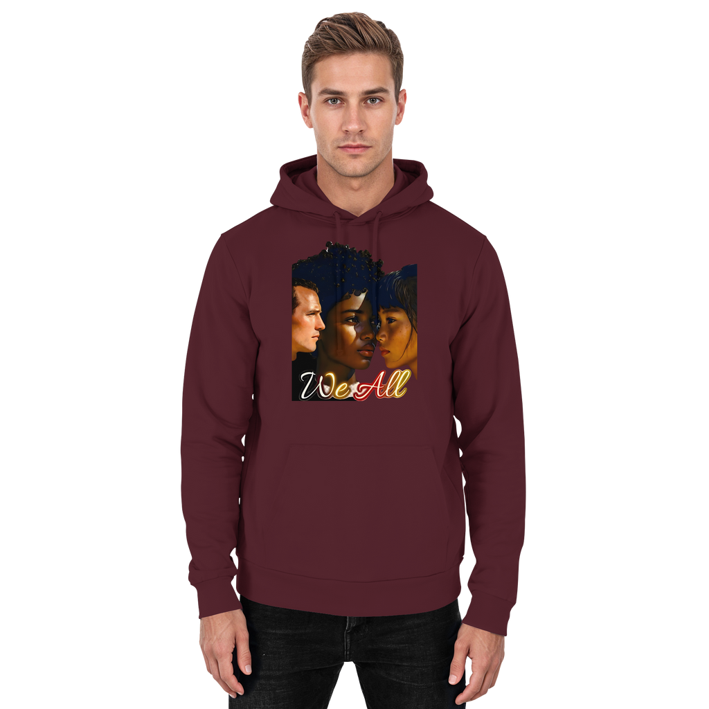 WE ALL Hoodie Unisex 4 Farben S- 5XL - Basic Unisex Hoodie