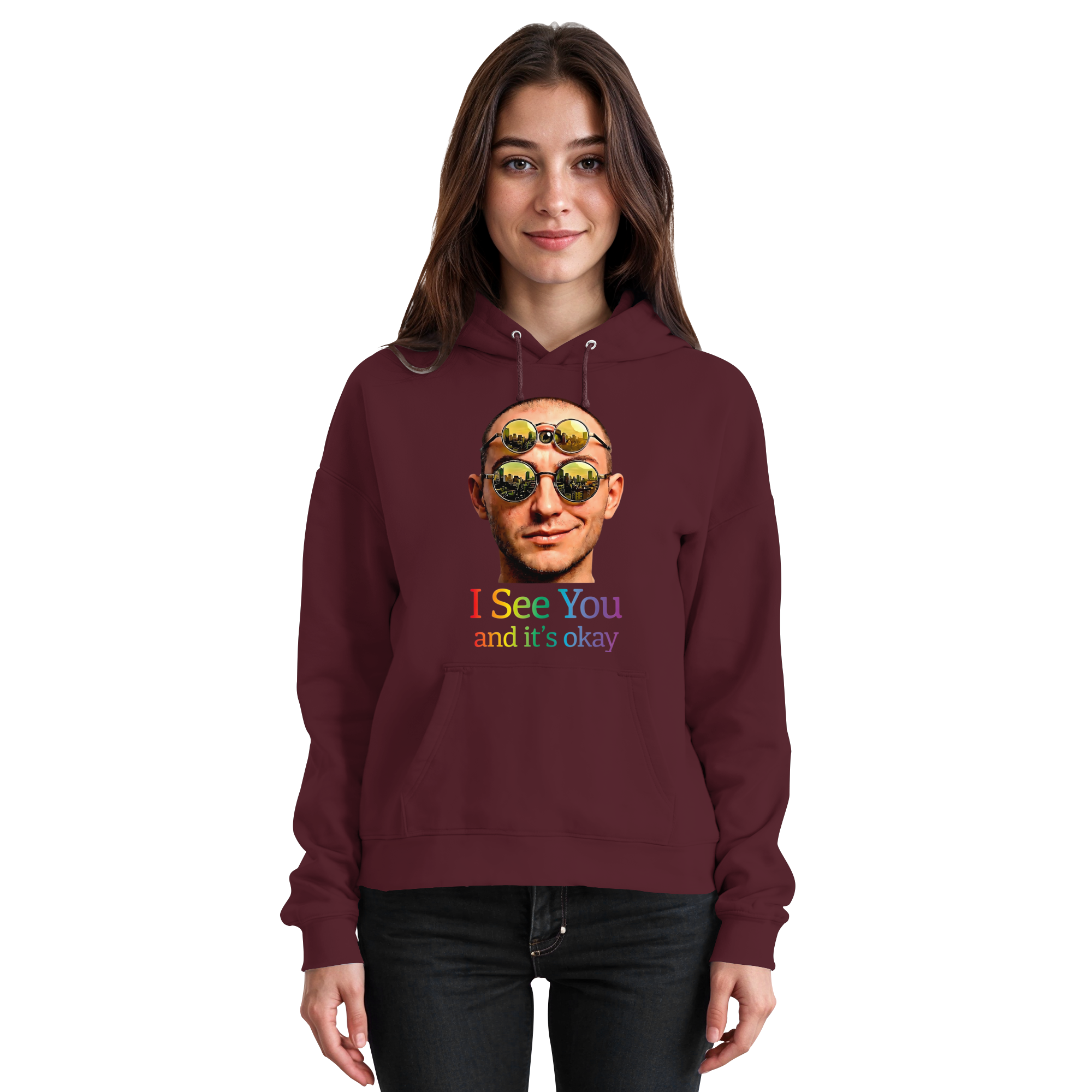 Sweat à capuche "I See You" unisexe 6 couleurs S-5XL - Sweat à capuche unisexe basique