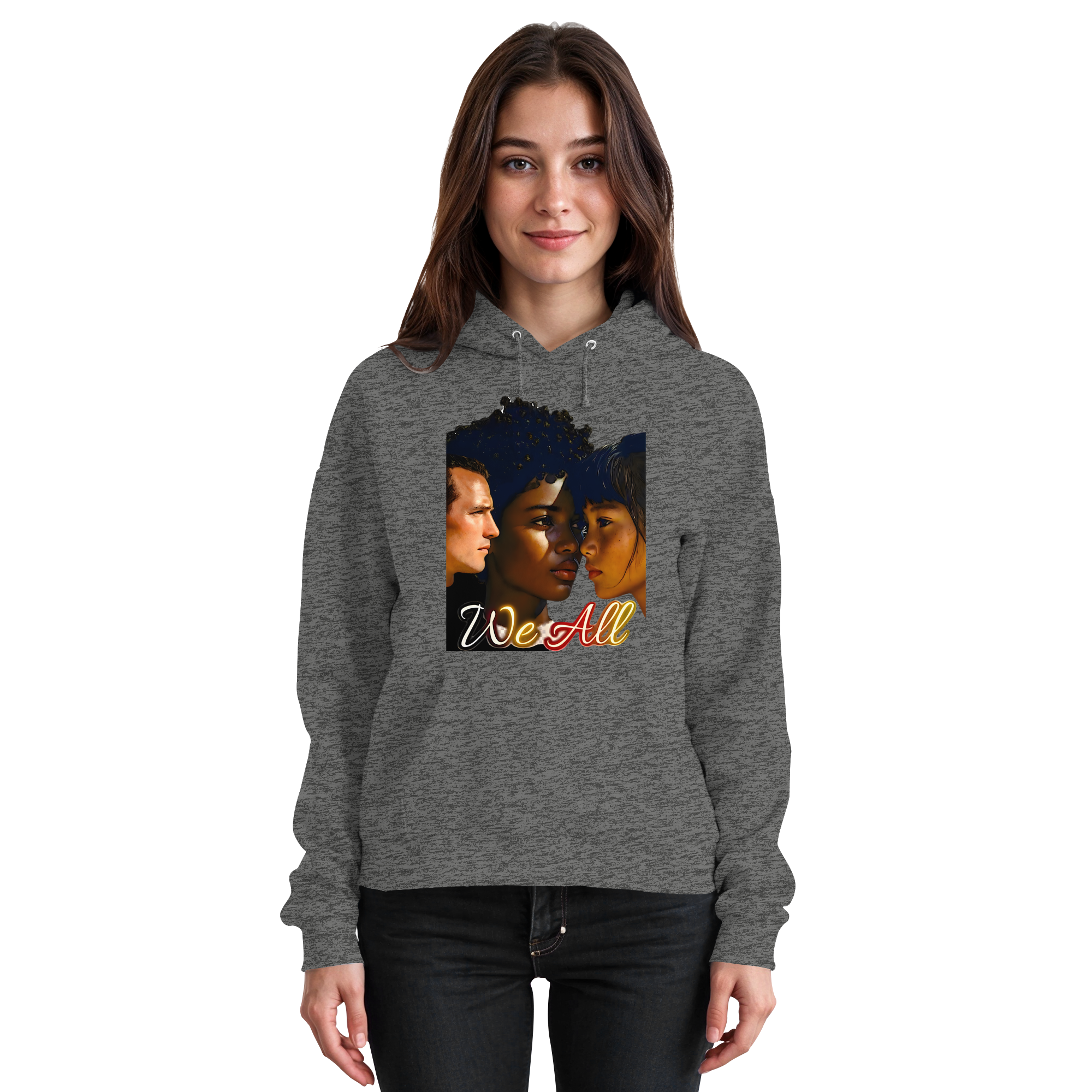 WE ALL Hoodie Unisex 4 Farben S- 5XL - Basic Unisex Hoodie
