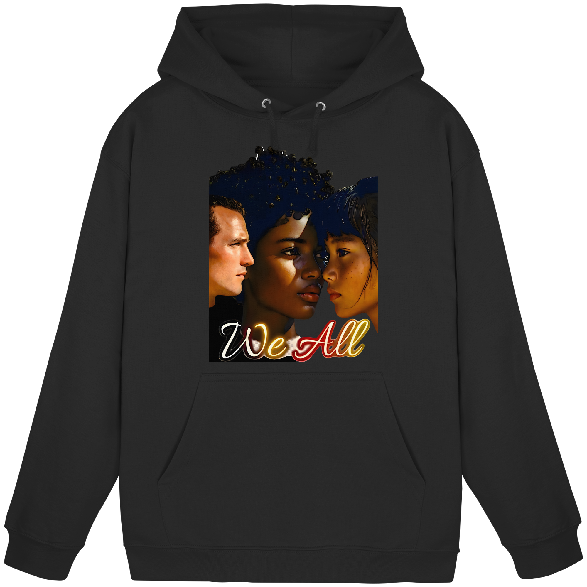 WE ALL Hoodie Unisexe 4 Couleurs S- 5XL - Sweat à Capuche Unisexe Basique