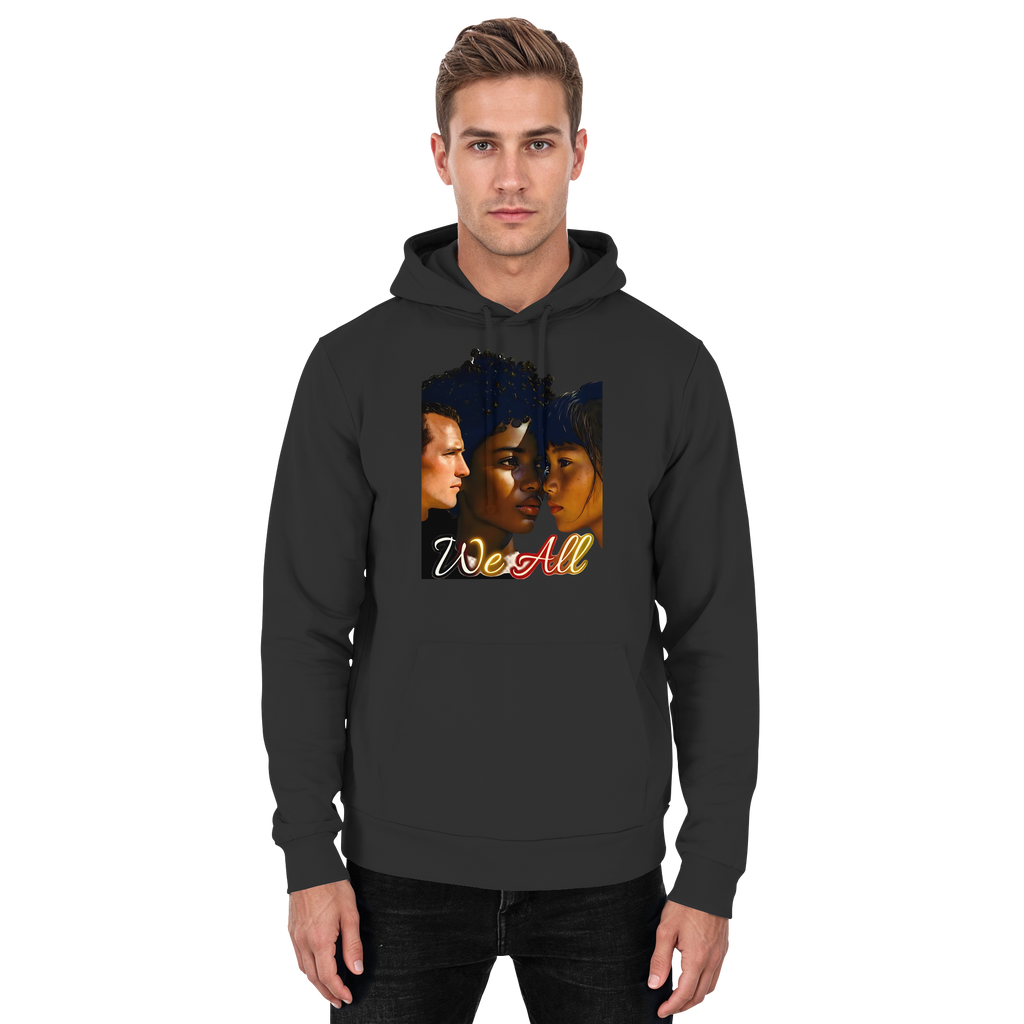 WE ALL Hoodie Unisex 4 Farben S- 5XL - Basic Unisex Hoodie