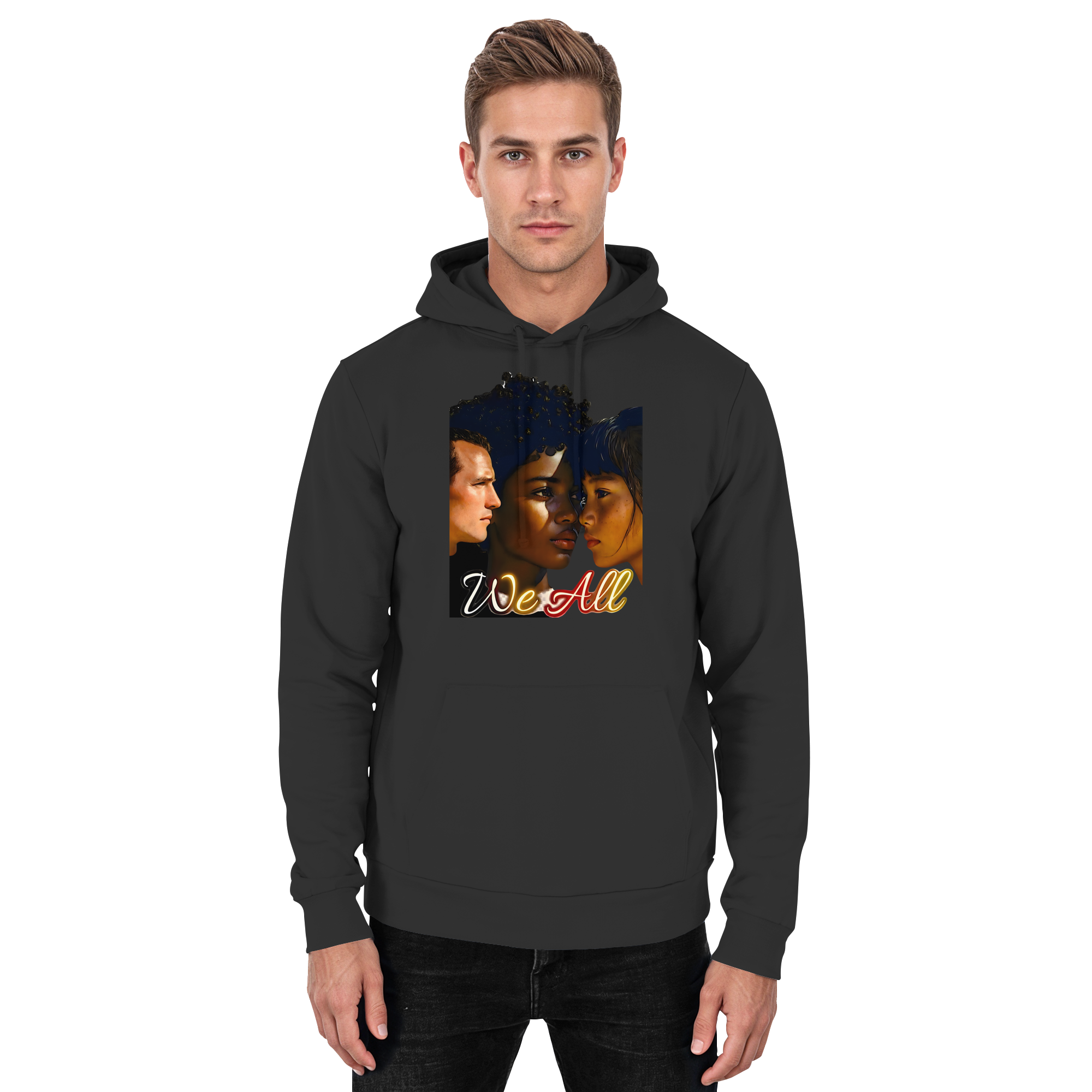 WE ALL Hoodie Unisex 4 Farben S- 5XL - Basic Unisex Hoodie