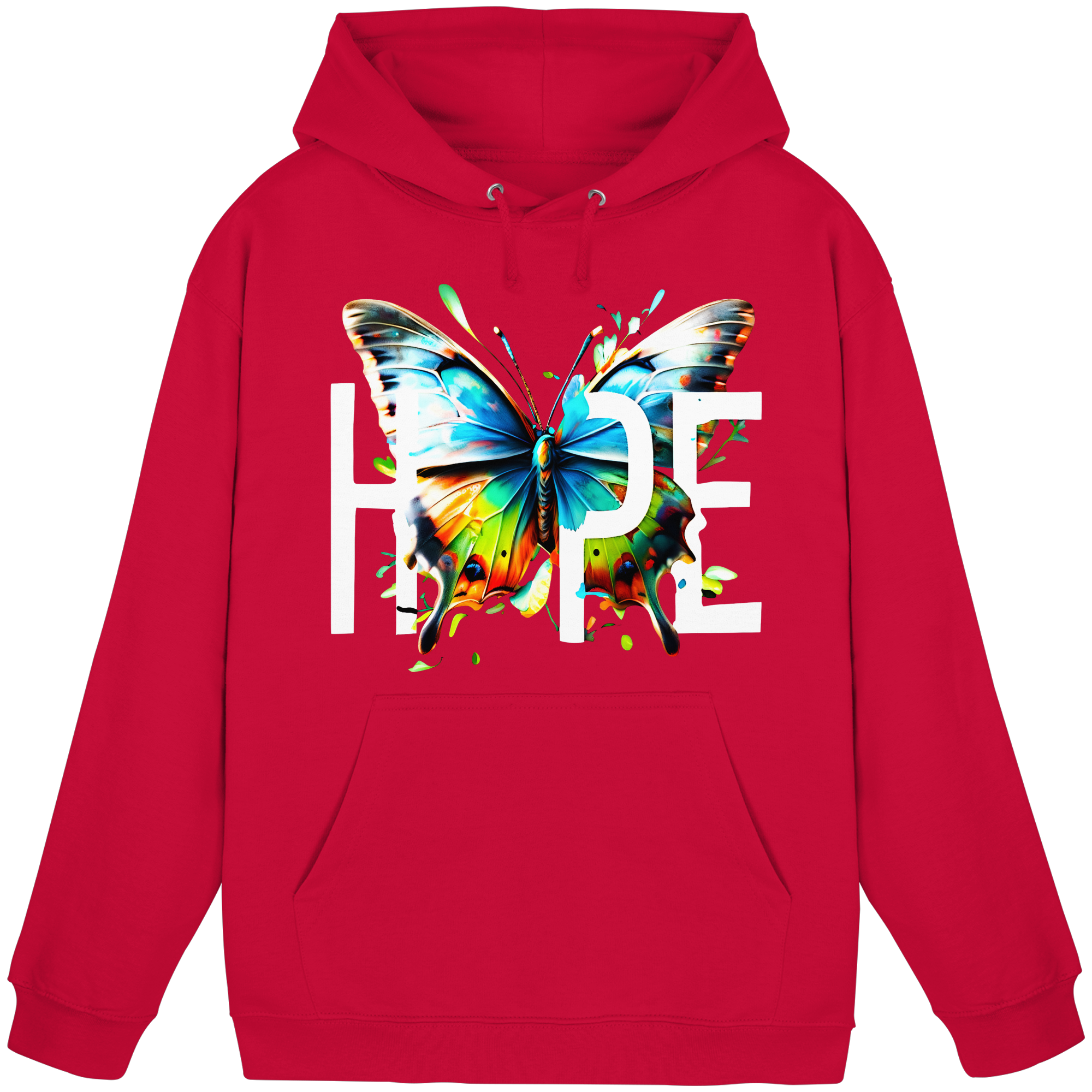 HOPE Papillon Sweat à capuche Couleurs vives Graphique motivant 8 couleurs S-5XL - Sweat à capuche basique unisexe