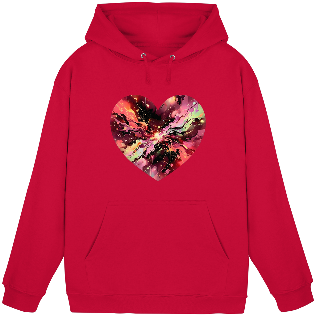 Cosmic Love Heart Hoodie Unisex – Galaxy Nebula Heart Design | 5 Colors S-3XL