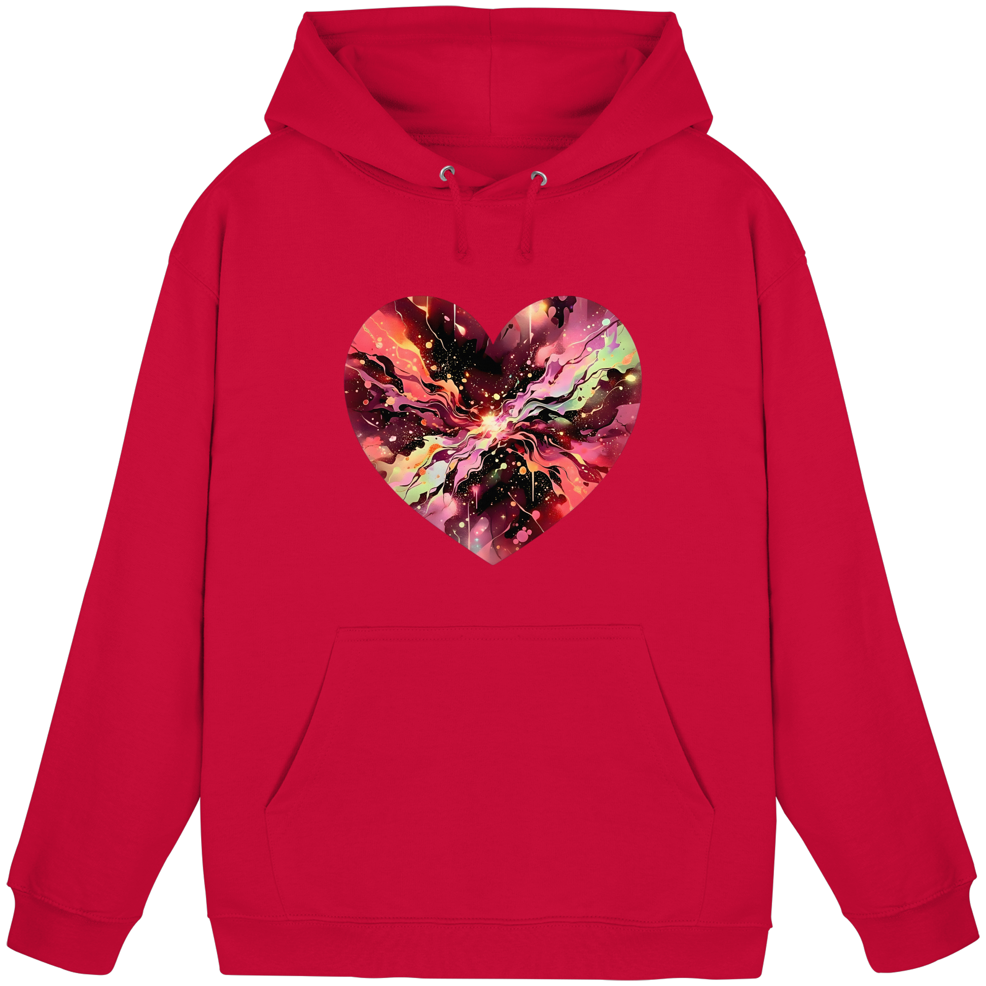 Cosmic Love Heart Hoodie Unisex – Galaxy Nebula Heart Design | 5 Colors S-3XL