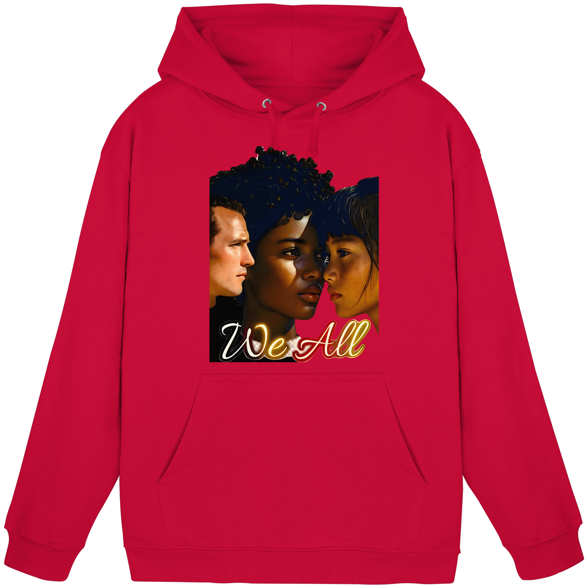 WE ALL Hoodie Unisexe 4 Couleurs S- 5XL - Sweat à Capuche Unisexe Basique