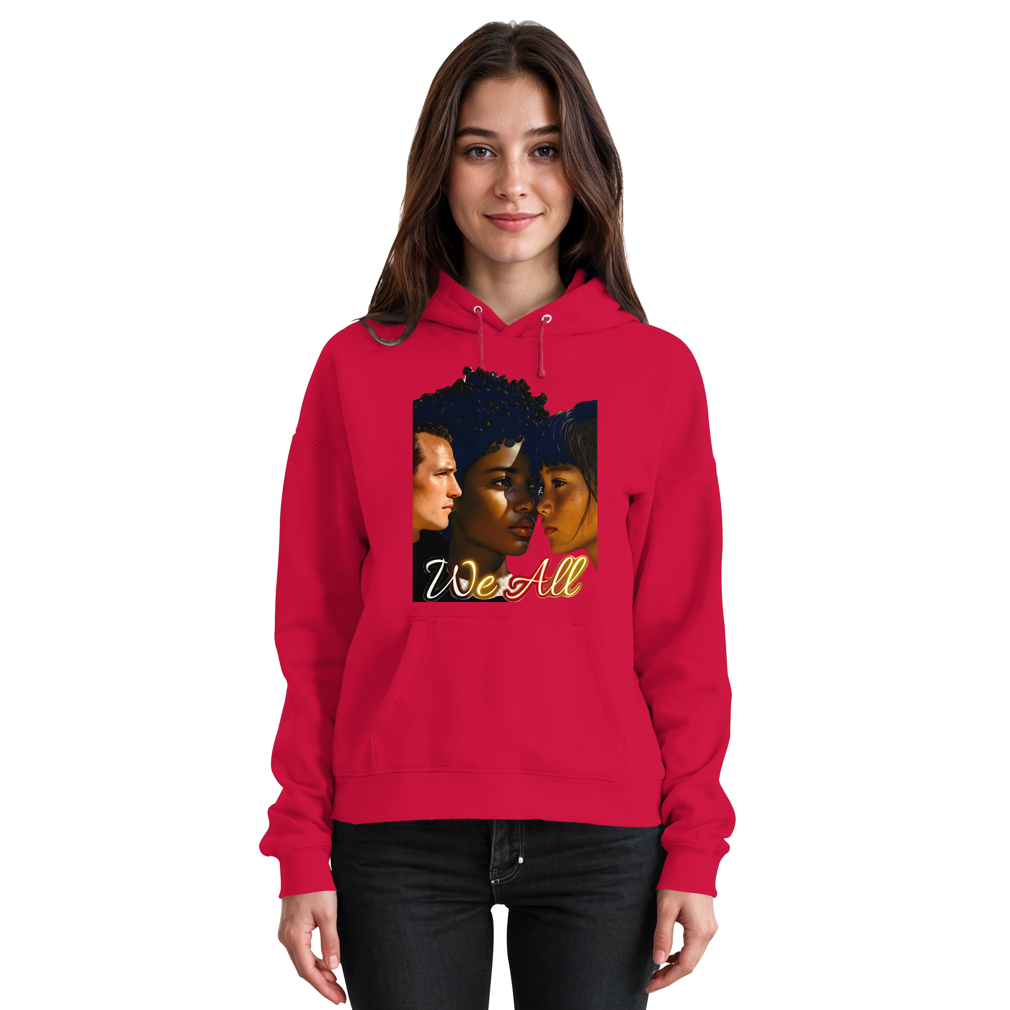 WE ALL Hoodie Unisex 4 Farben S- 5XL - Basic Unisex Hoodie