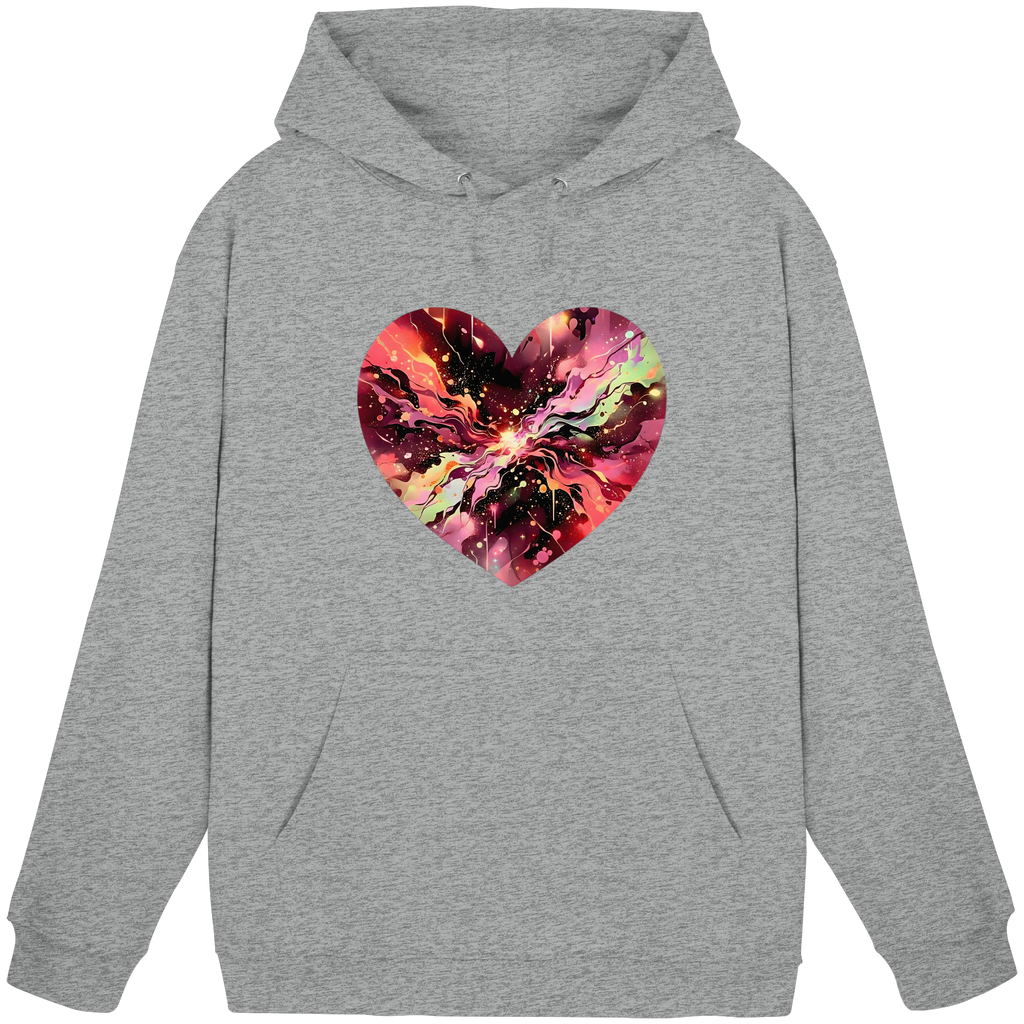 Kosmischer Liebe-Herz-Kapuzenpullover Unisex – Galaxie-Nebel-Herz-Design | 5 Farben S-3XL