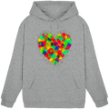 Regenbogen Paint Splatter Herz Hoodie Unisex 5 Farben S- 3XL