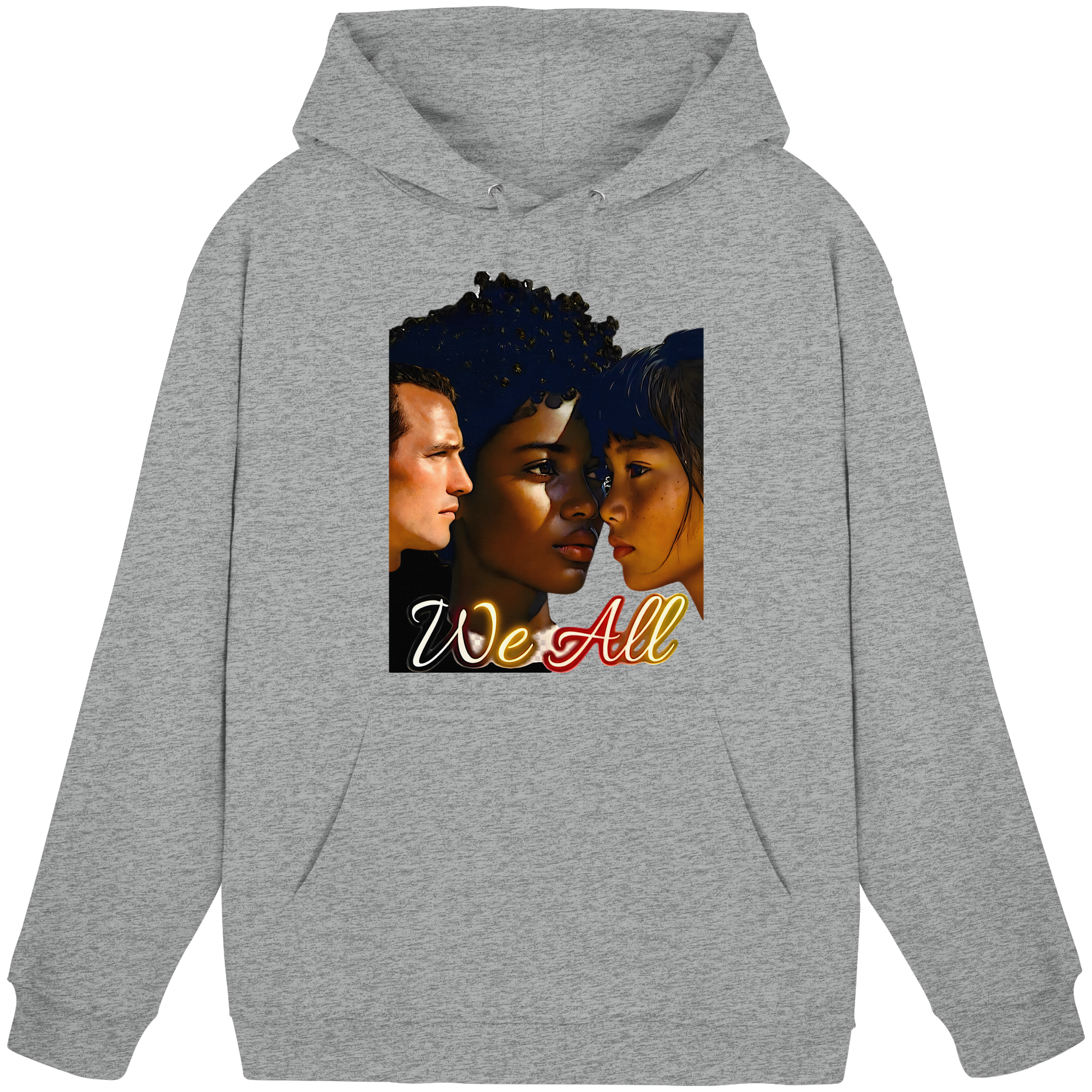 WE ALL Hoodie Unisexe 4 Couleurs S- 5XL - Sweat à Capuche Unisexe Basique