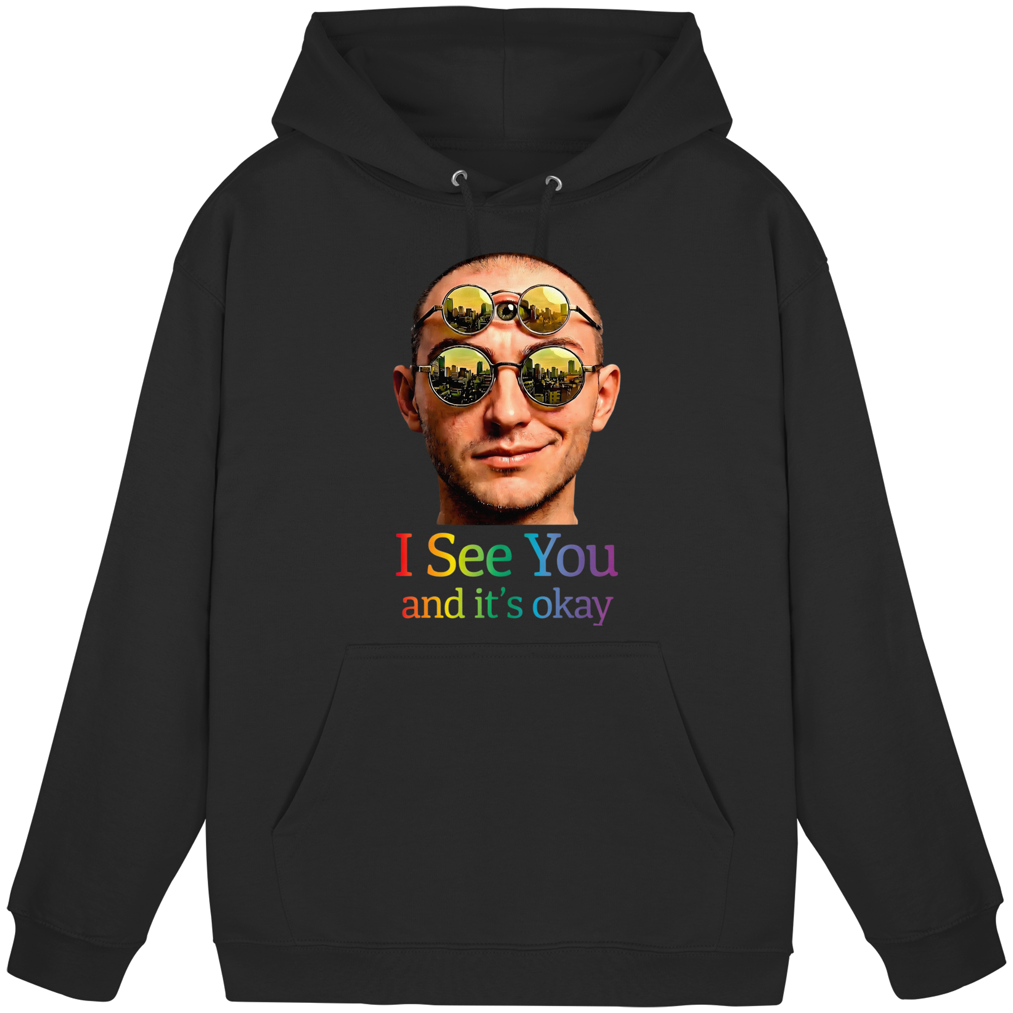 Sweat à capuche "I See You" unisexe 6 couleurs S-5XL - Sweat à capuche unisexe basique