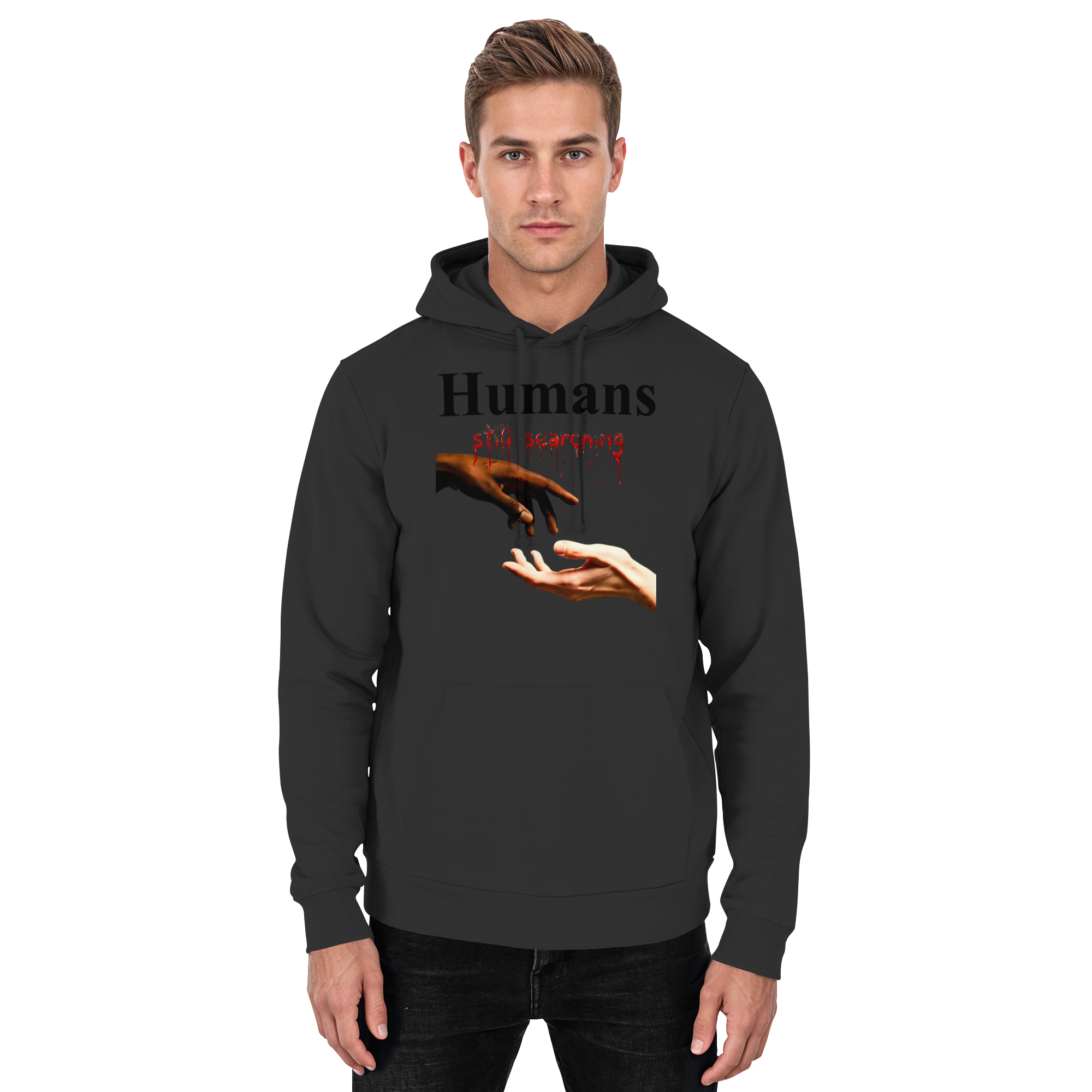 Humans Still Searching Graphic Hoodie | Humanity Empathy Diversity 3 Colors S- 5XL