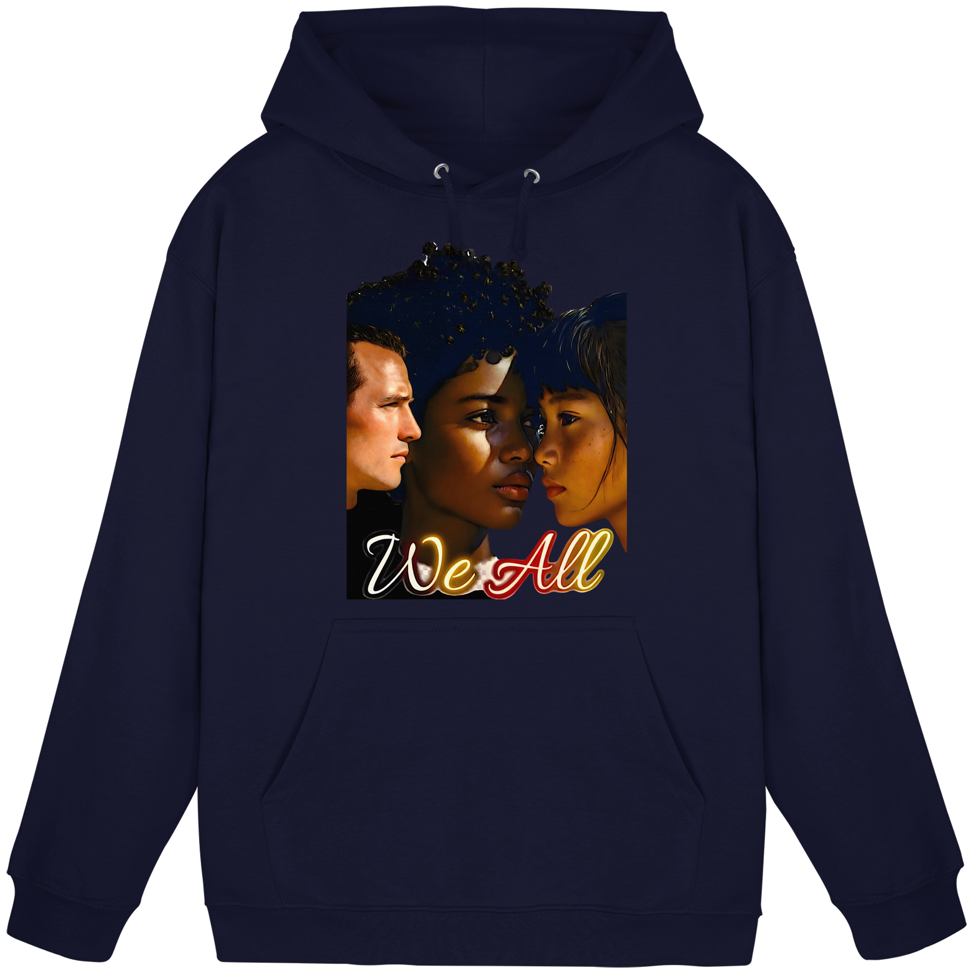 WE ALL Hoodie Unisexe 4 Couleurs S- 5XL - Sweat à Capuche Unisexe Basique