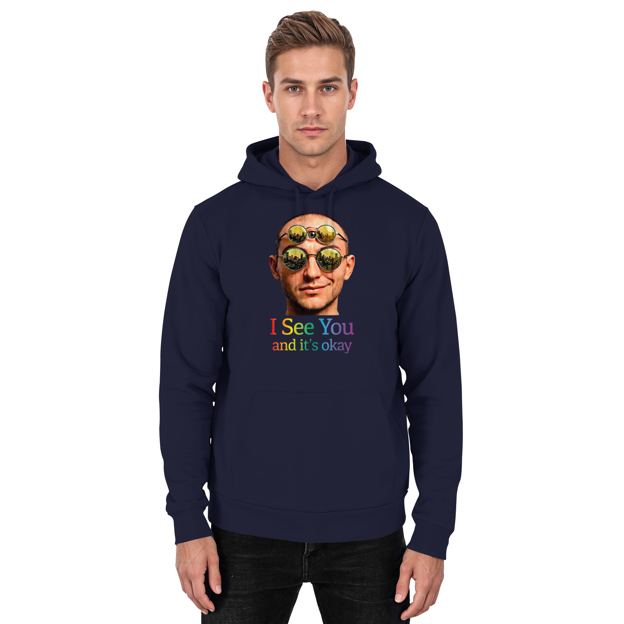 Sweat à capuche "I See You" unisexe 6 couleurs S-5XL - Sweat à capuche unisexe basique
