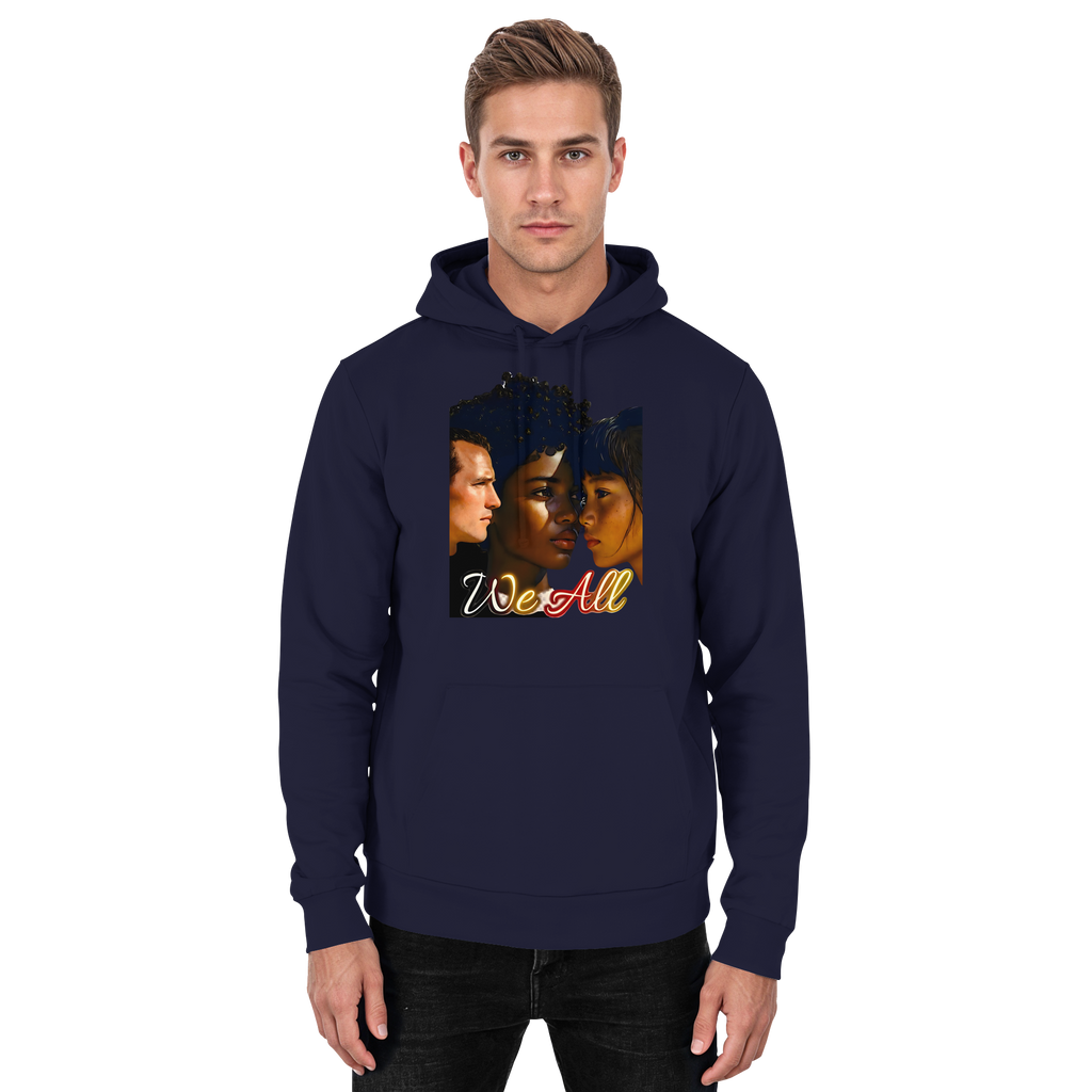 WE ALL Hoodie Unisex 4 Farben S- 5XL - Basic Unisex Hoodie