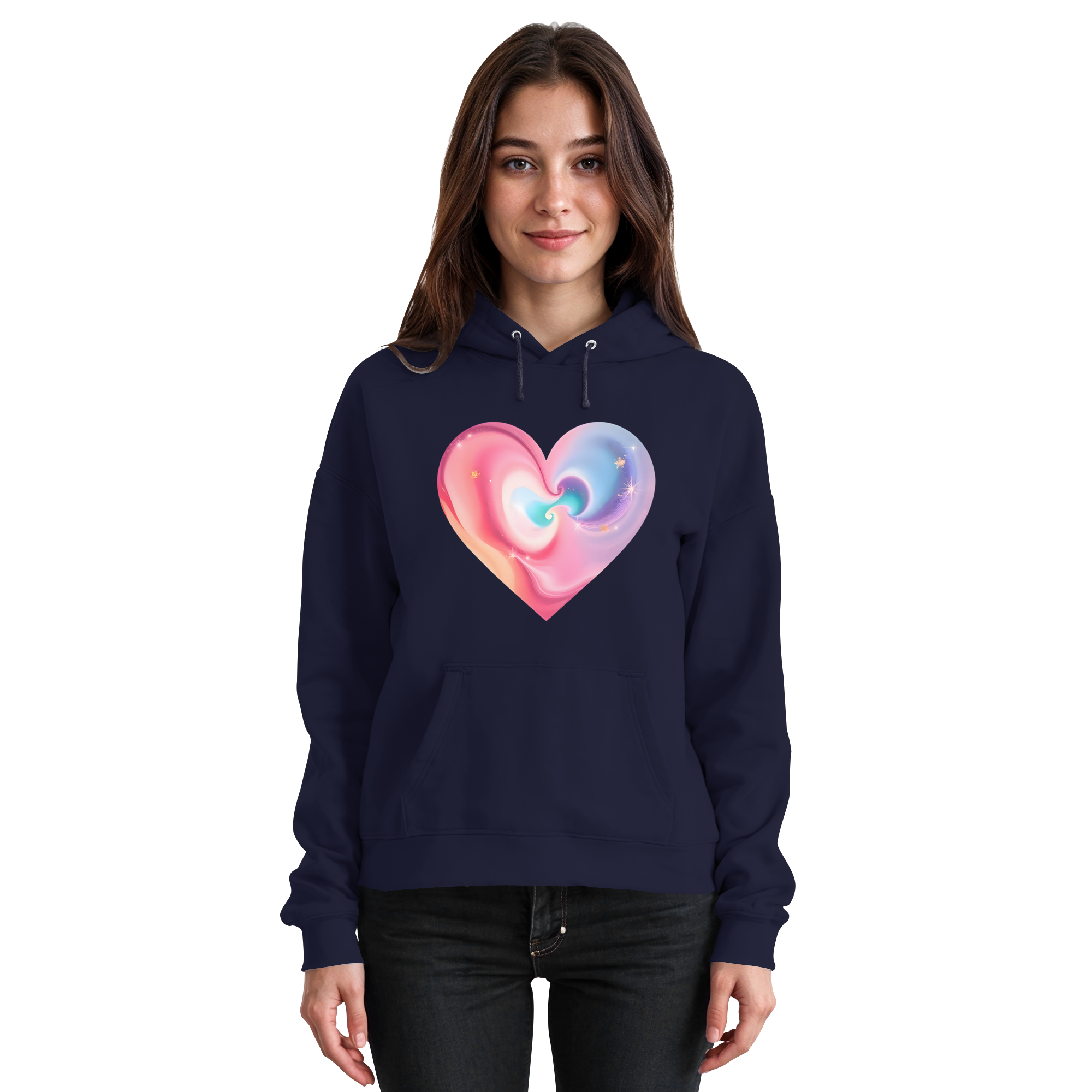 Magic Heart Damen Hoodie 10 Farben XS-3XL - Basic Unisex Hoodie