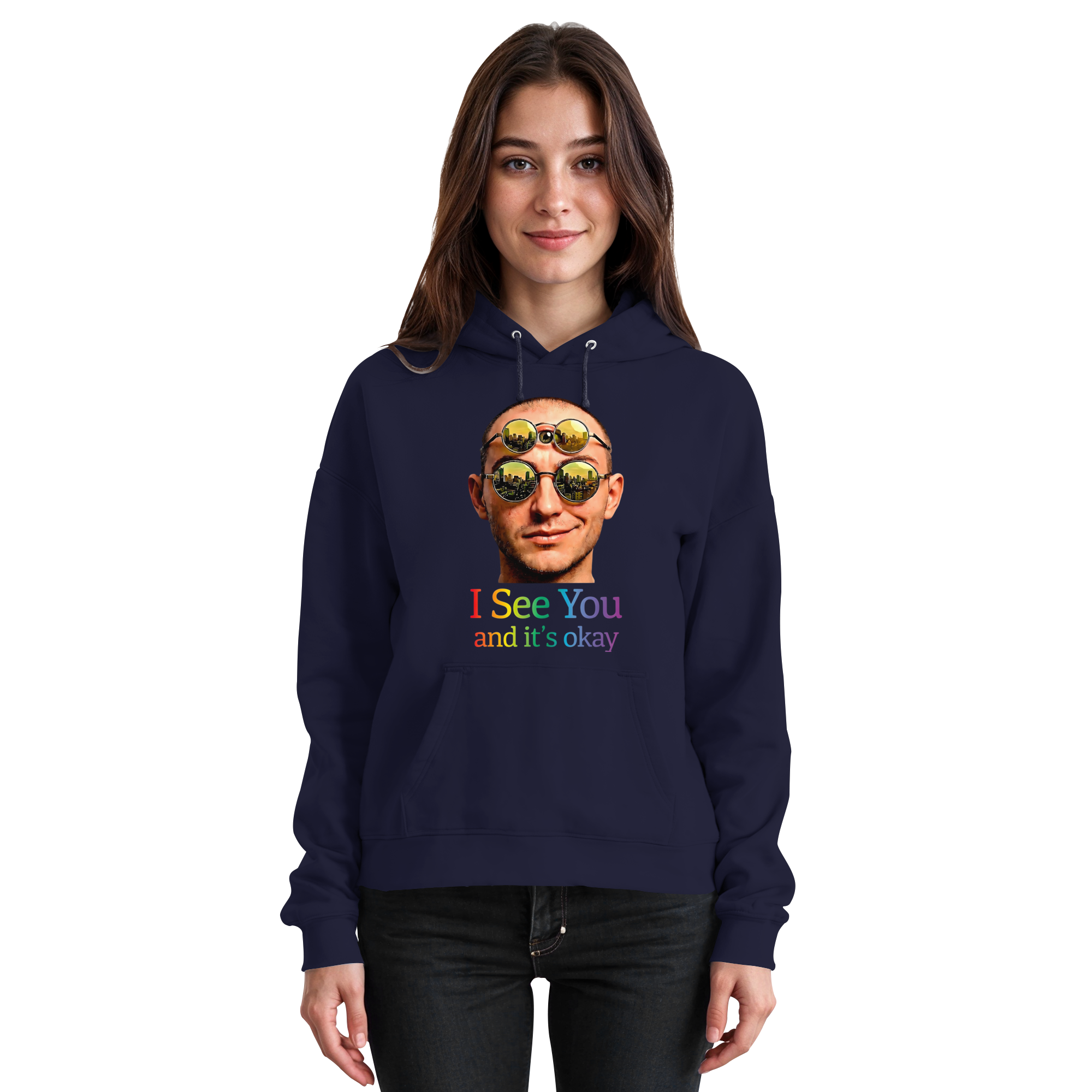 Sweat à capuche "I See You" unisexe 6 couleurs S-5XL - Sweat à capuche unisexe basique