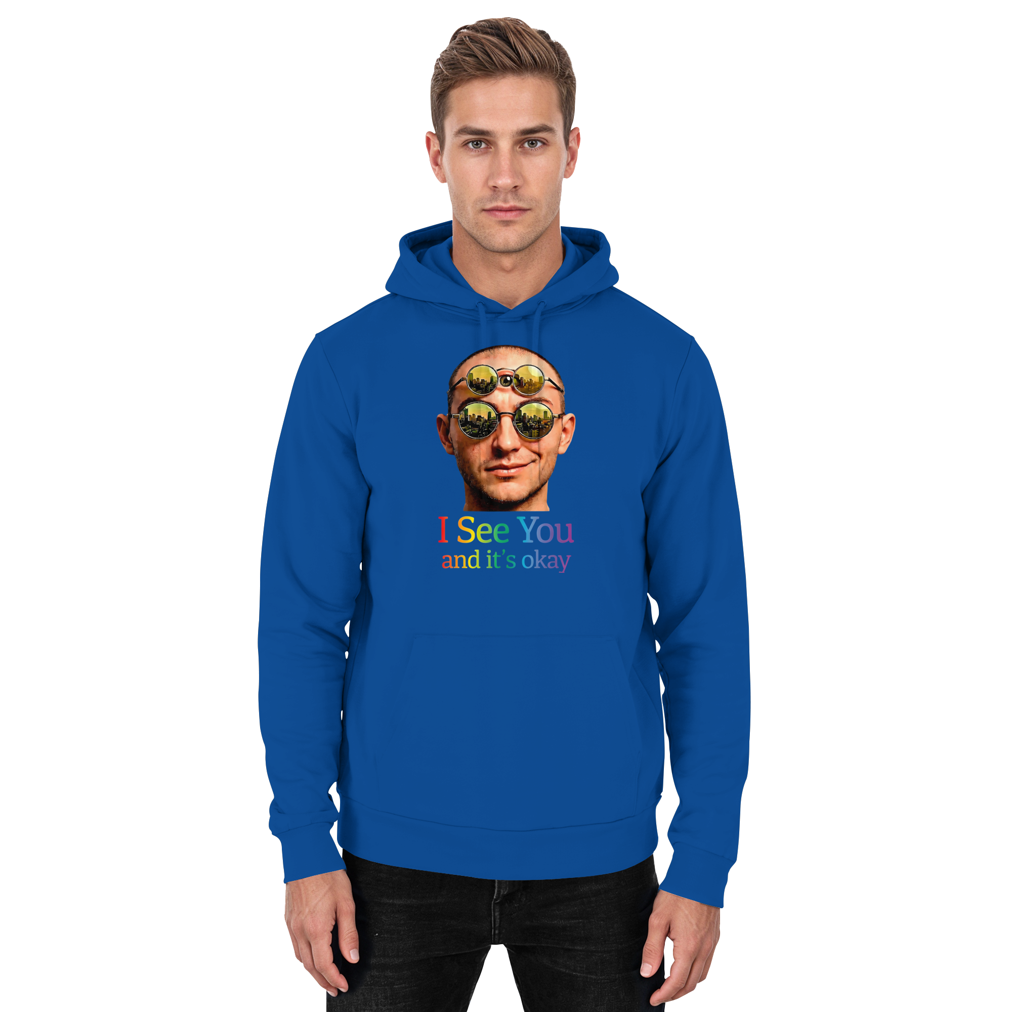 Sweat à capuche "I See You" unisexe 6 couleurs S-5XL - Sweat à capuche unisexe basique