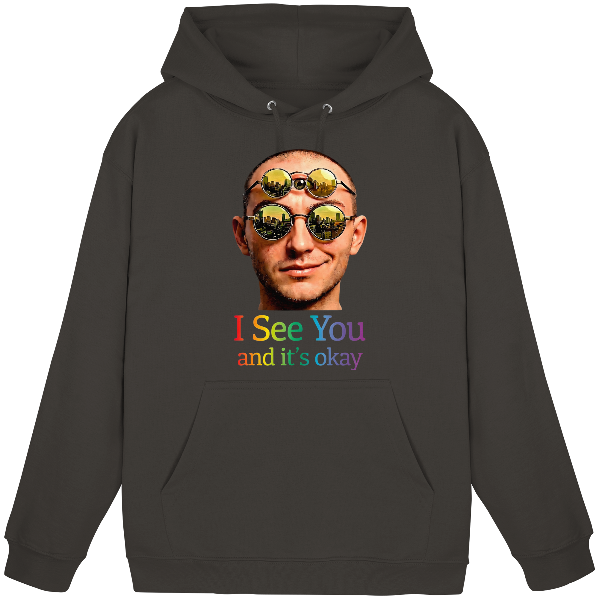 Sweat à capuche "I See You" unisexe 6 couleurs S-5XL - Sweat à capuche unisexe basique