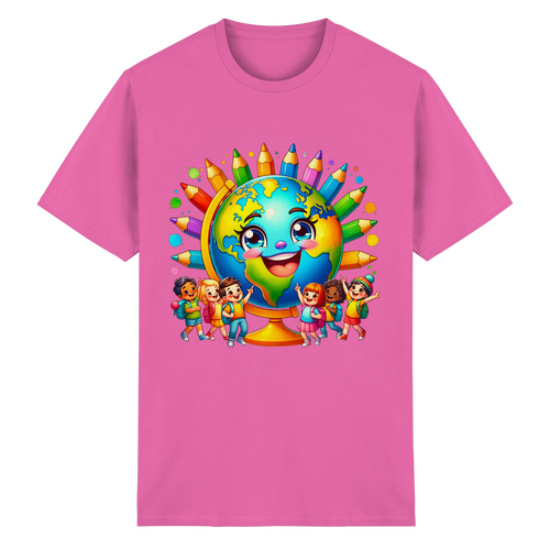 Children of the Earth T-Shirt – Colorful Happy Planet Kids Graphic Tee 11 Colors S- 3XL