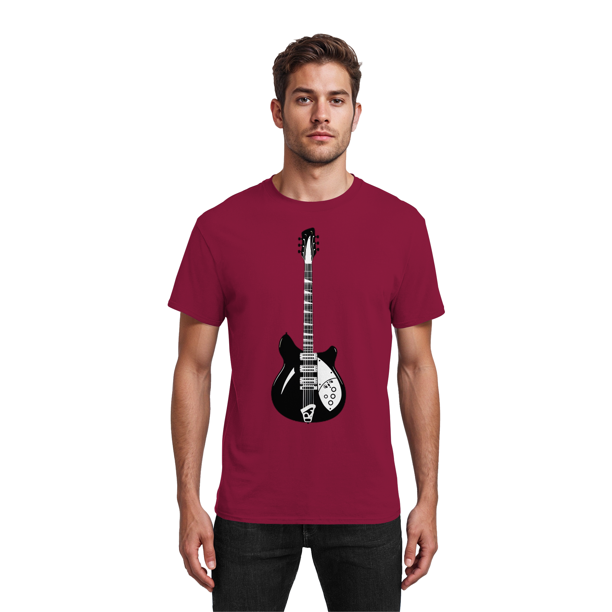 Rickenbacker T-Shirt 6 Farben S- 5XL - Schweres Baumwoll-T-Shirt
