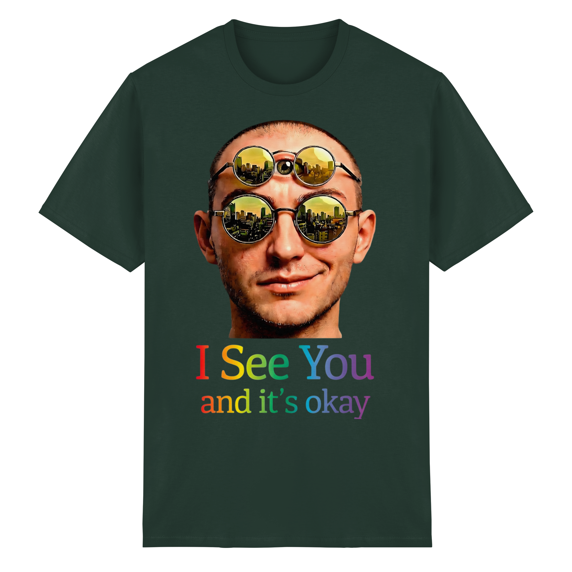 T-Shirt « I See You » Unisexe 13 Couleurs S-5XL - T-Shirt en Coton Épais