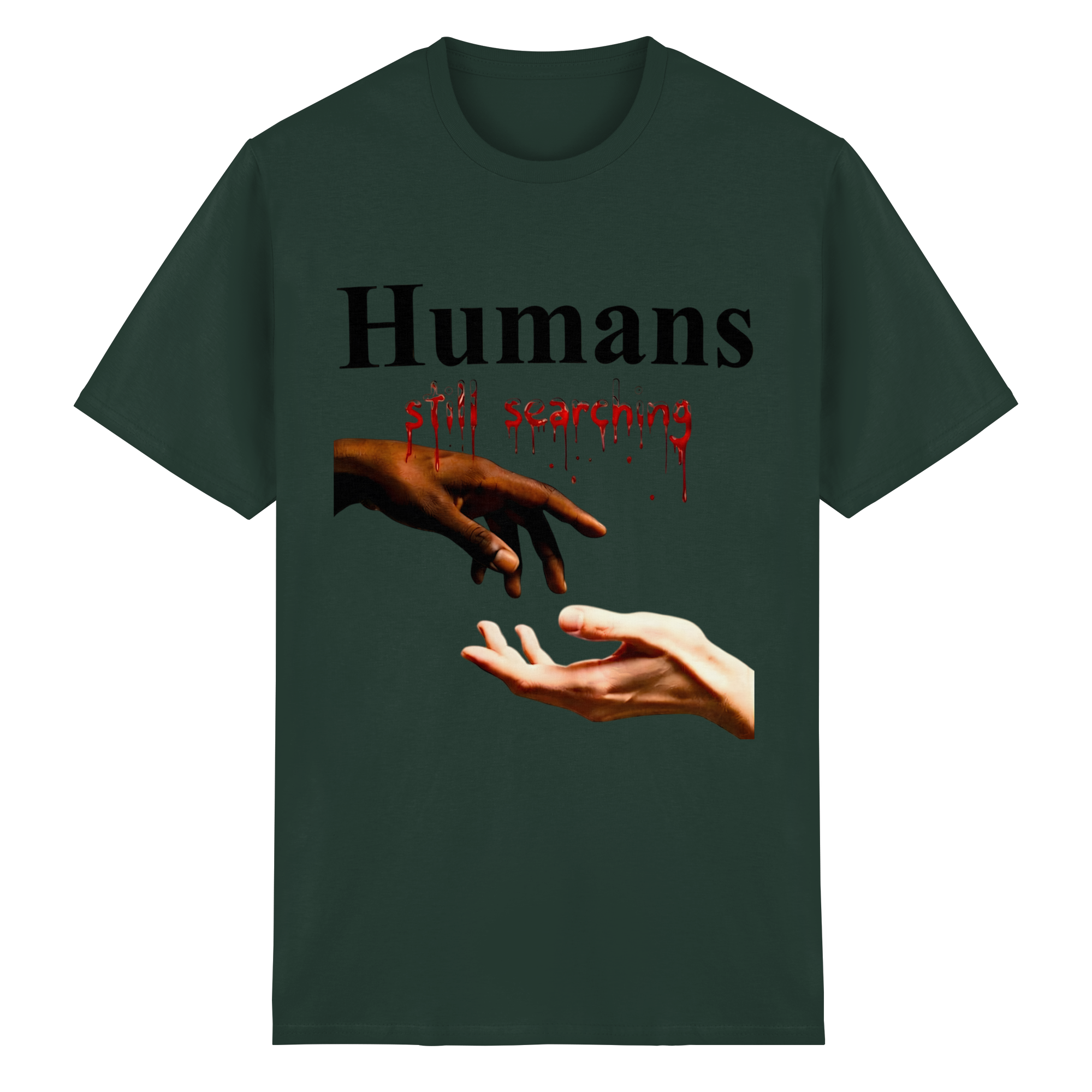 T-Shirt Unisexe « Humans Still Searching » 4 couleurs S-5XL - T-Shirt Coton épais