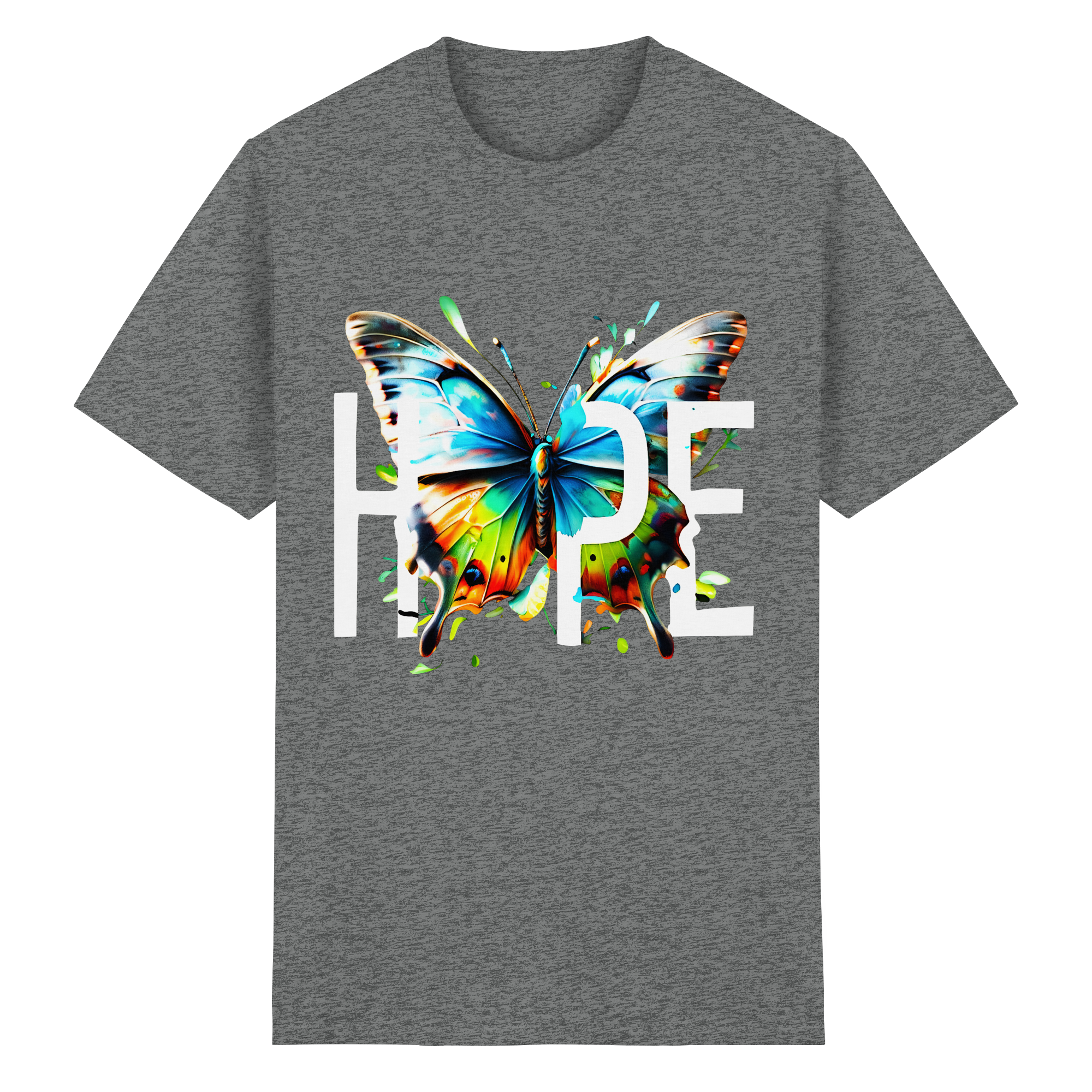 T-shirt PAPILLON ESPOIR Tee-shirt graphique coloré et motivant 10 couleurs S-5XL - T-shirt en coton épais