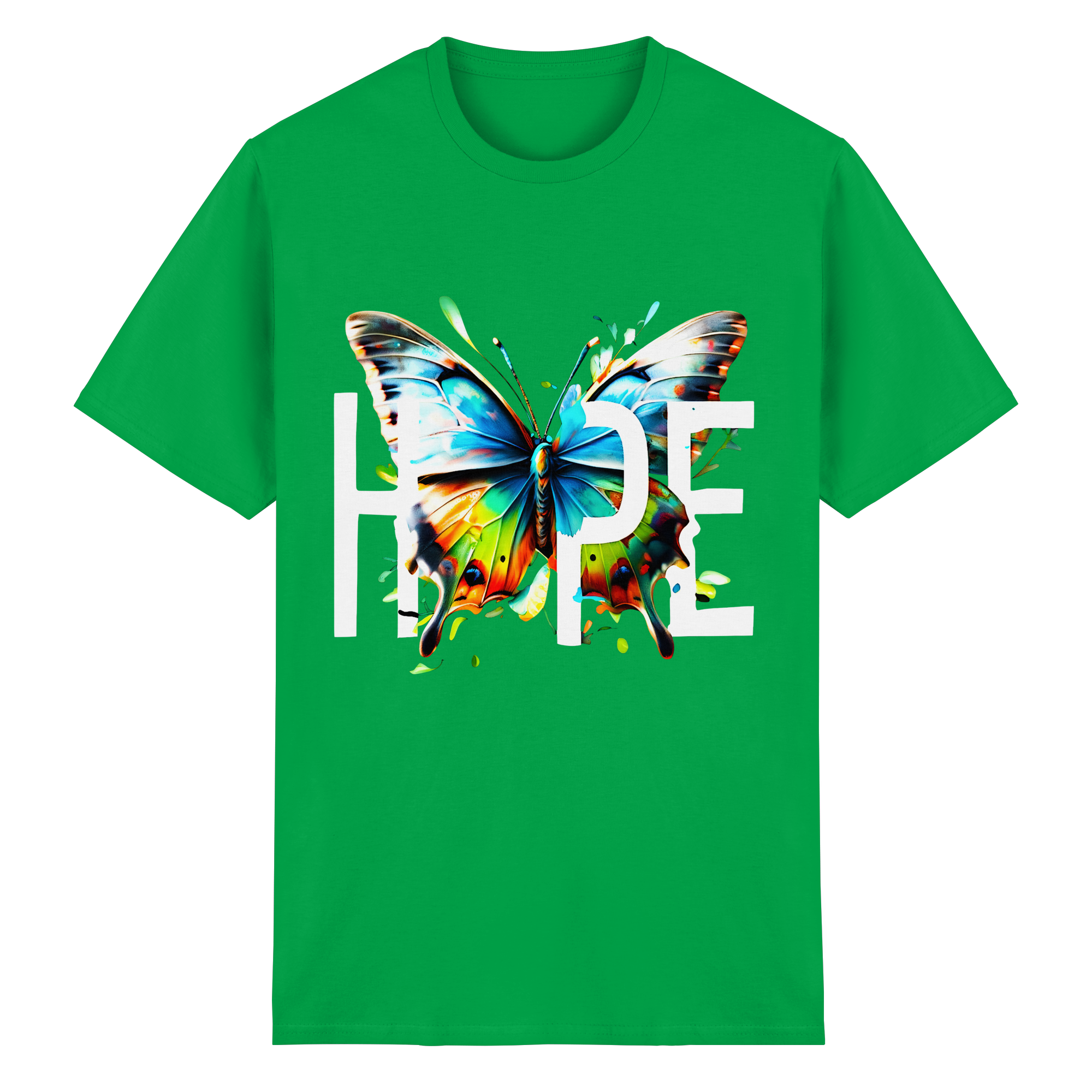 T-shirt PAPILLON ESPOIR Tee-shirt graphique coloré et motivant 10 couleurs S-5XL - T-shirt en coton épais