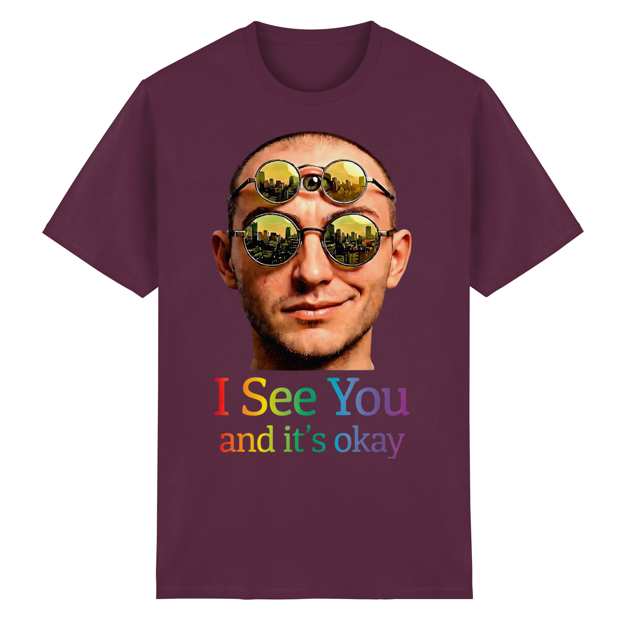 T-Shirt « I See You » Unisexe 13 Couleurs S-5XL - T-Shirt en Coton Épais
