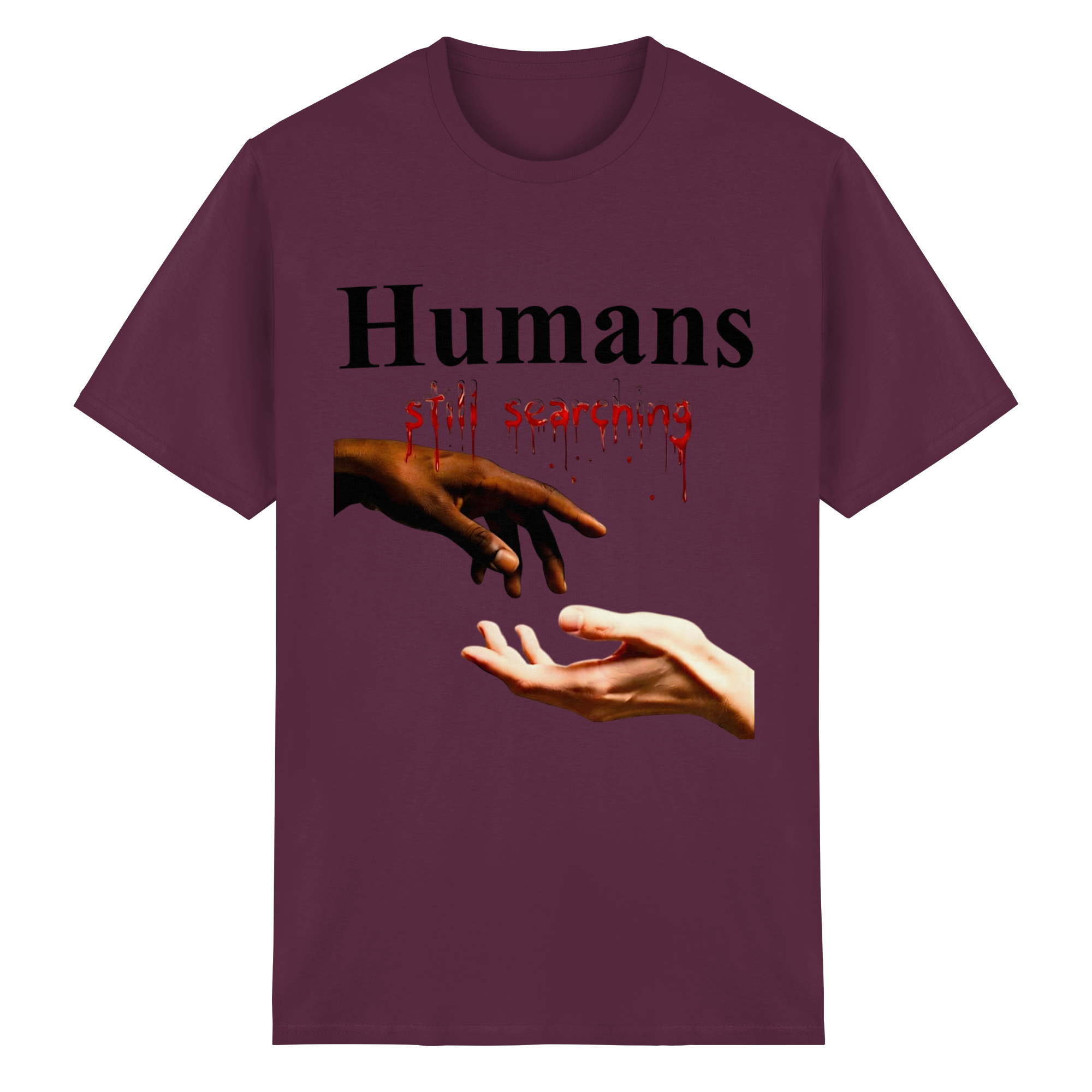 T-Shirt Unisexe « Humans Still Searching » 4 couleurs S-5XL - T-Shirt Coton épais