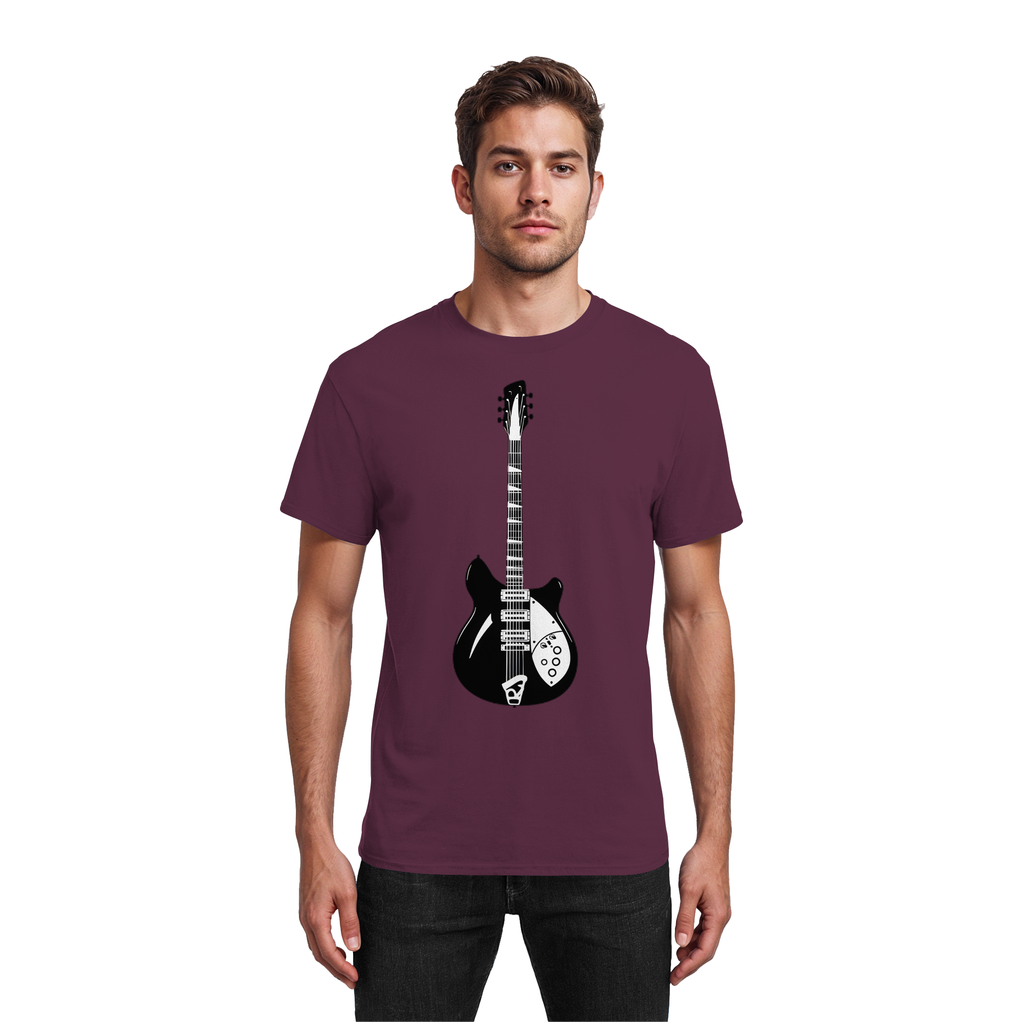 Rickenbacker T-Shirt 6 Farben S- 5XL - Schweres Baumwoll-T-Shirt
