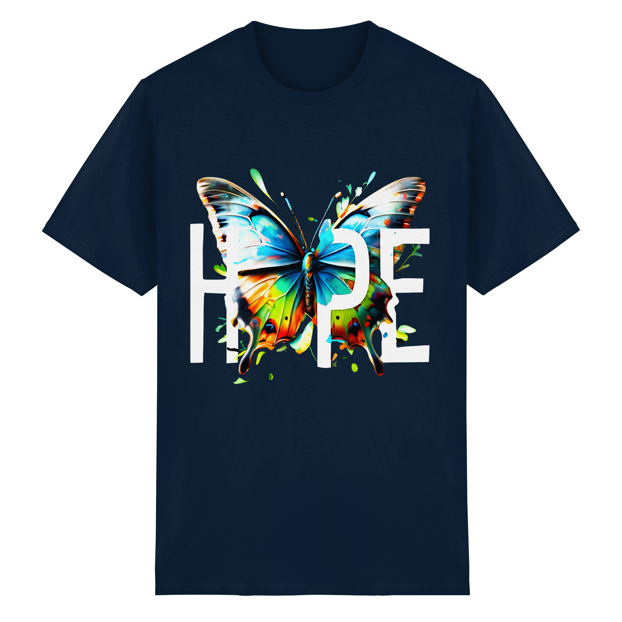 T-shirt PAPILLON ESPOIR Tee-shirt graphique coloré et motivant 10 couleurs S-5XL - T-shirt en coton épais