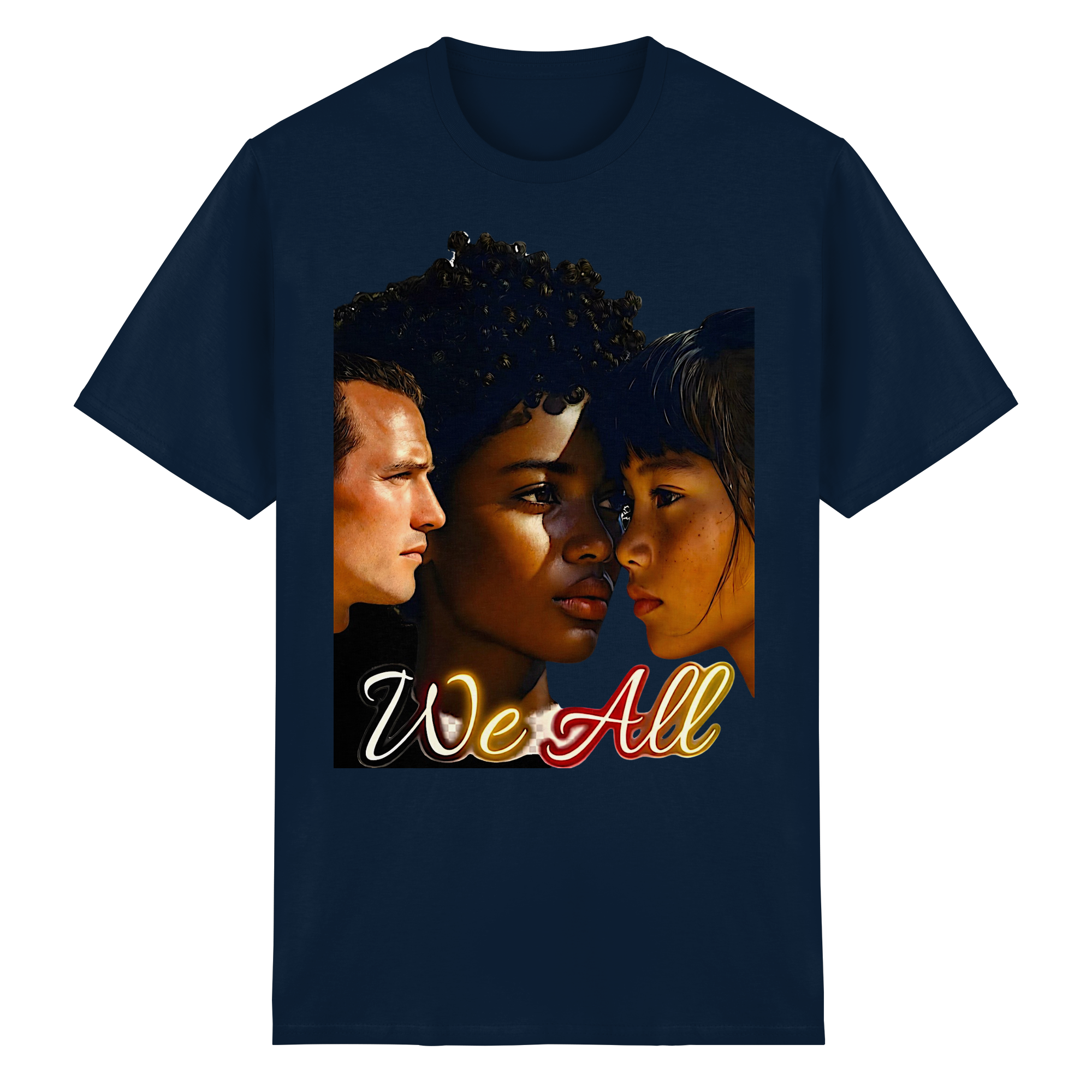 T-Shirt Unisexe WE ALL 5 Couleurs S- 5XL - T-Shirt en Coton Épais