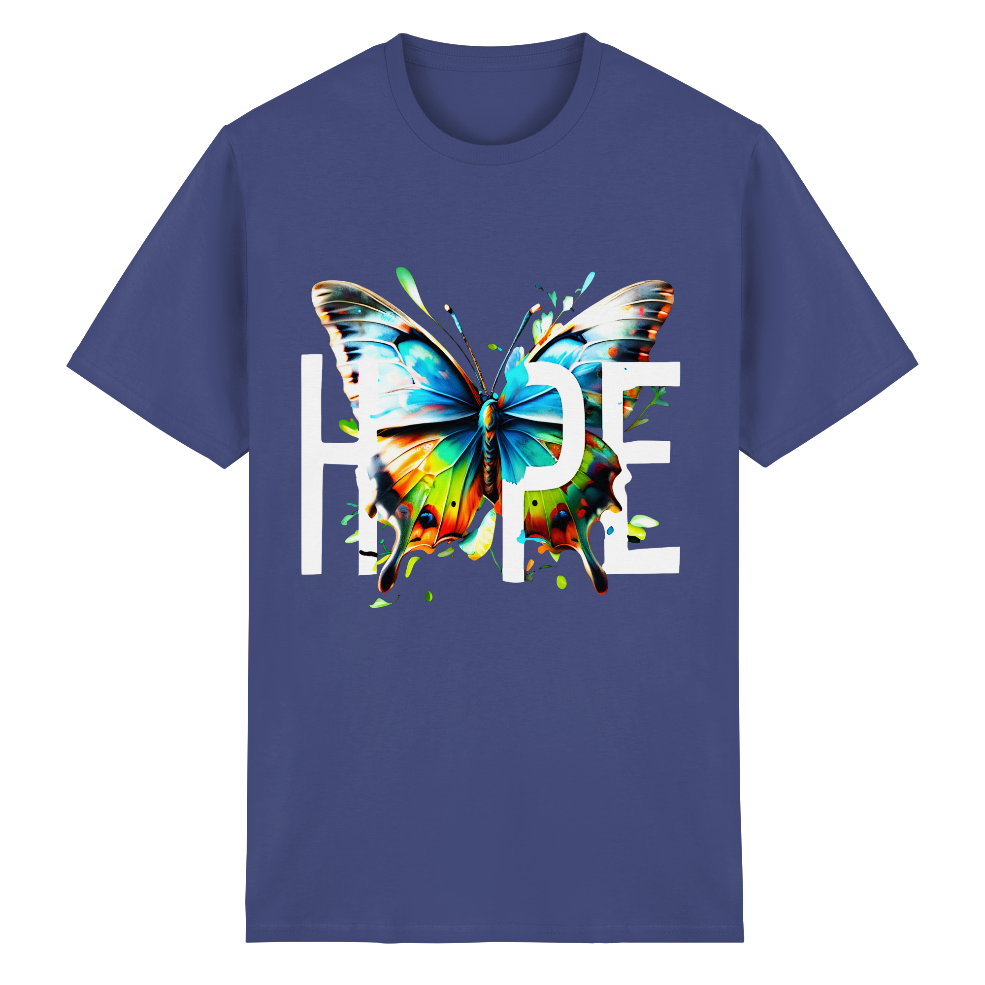 T-shirt PAPILLON ESPOIR Tee-shirt graphique coloré et motivant 10 couleurs S-5XL - T-shirt en coton épais