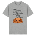 Funny Tired Puppy Dog T-Shirt - Sarcastic Quote - Sport Grey S-5XL