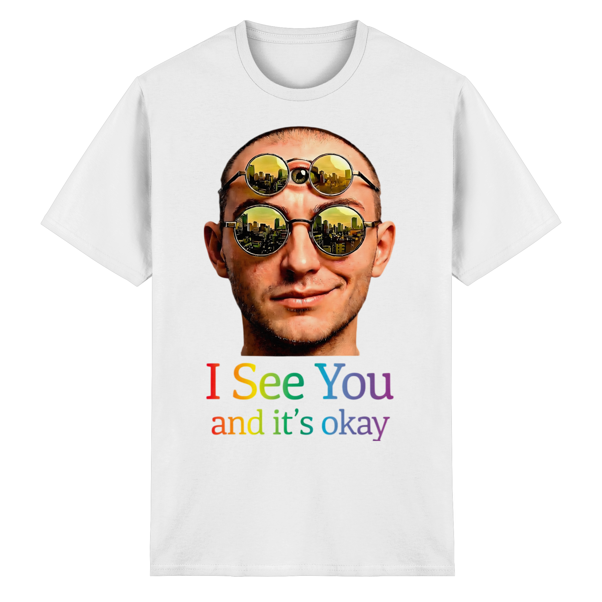 T-Shirt « I See You » Unisexe 13 Couleurs S-5XL - T-Shirt en Coton Épais