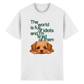 Funny Tired Puppy Dog T-Shirt - Sarcastic Quote 2 Colors S-5XL