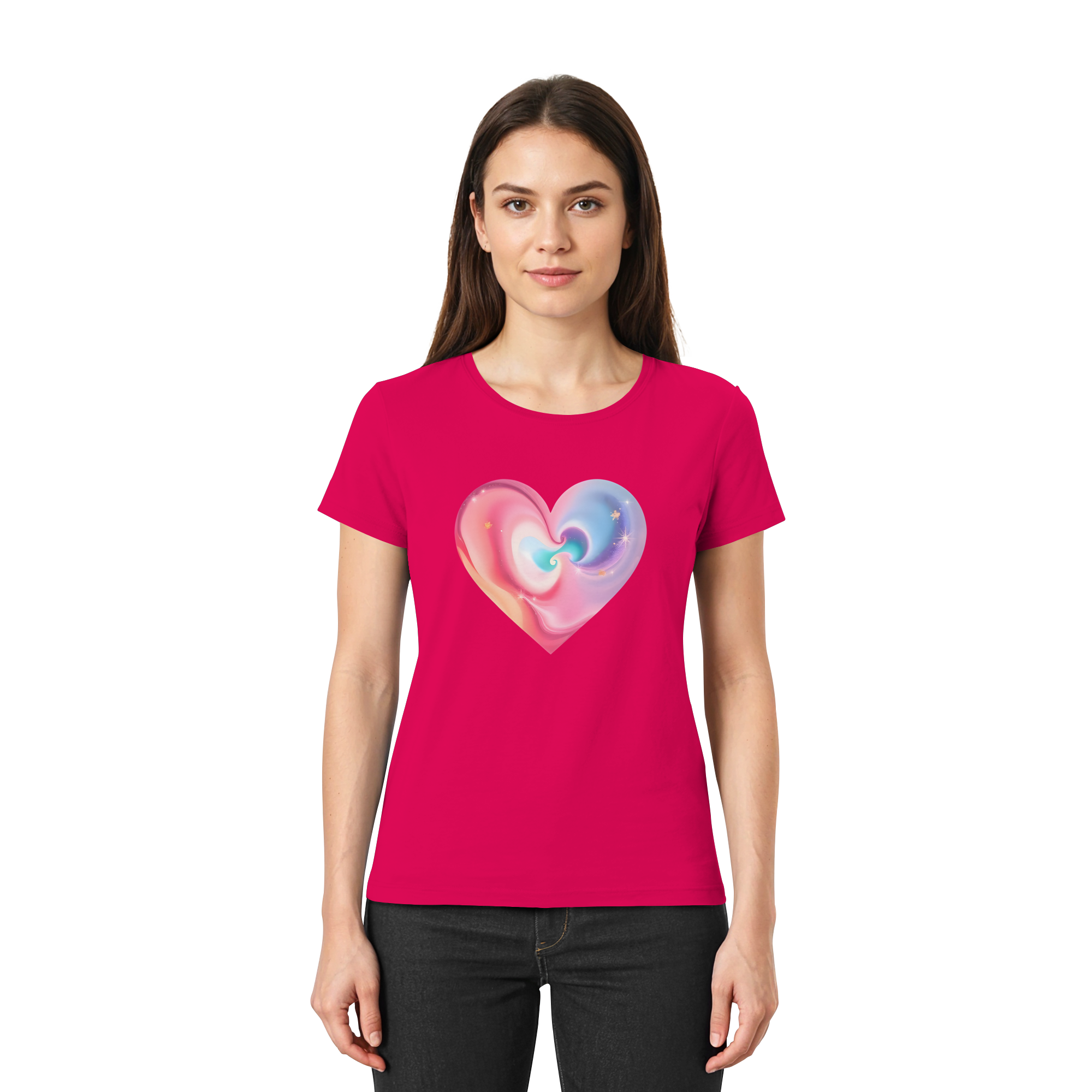 Magic Heart Damen T-Shirt 10 Farben XS- XXL - Premium-Shirt für Frauen