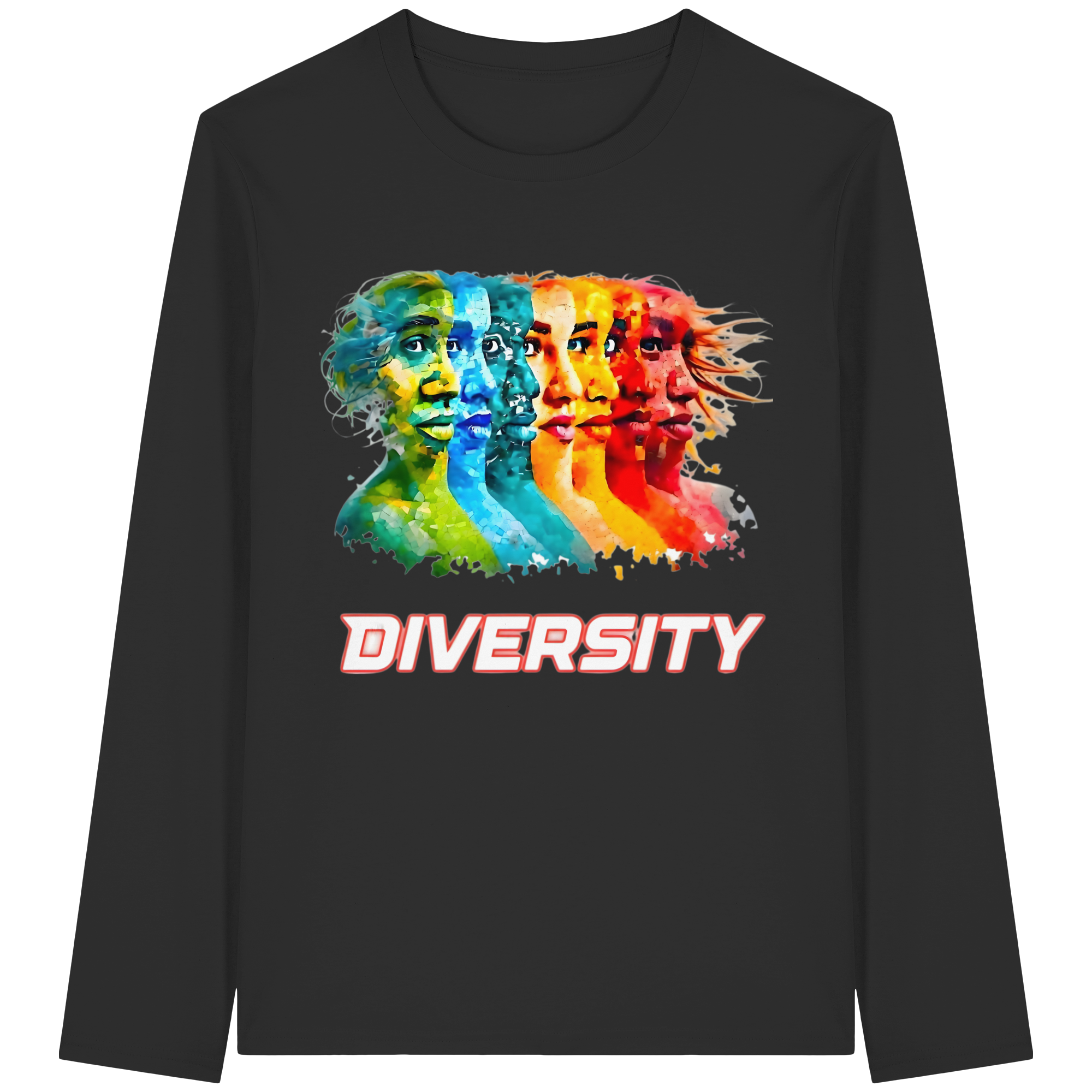 Sweat-shirt Diversité | Soyez vous-même, Radieux & Unique 4 Couleurs S-5XL - T-shirt à manches longues en coton bio