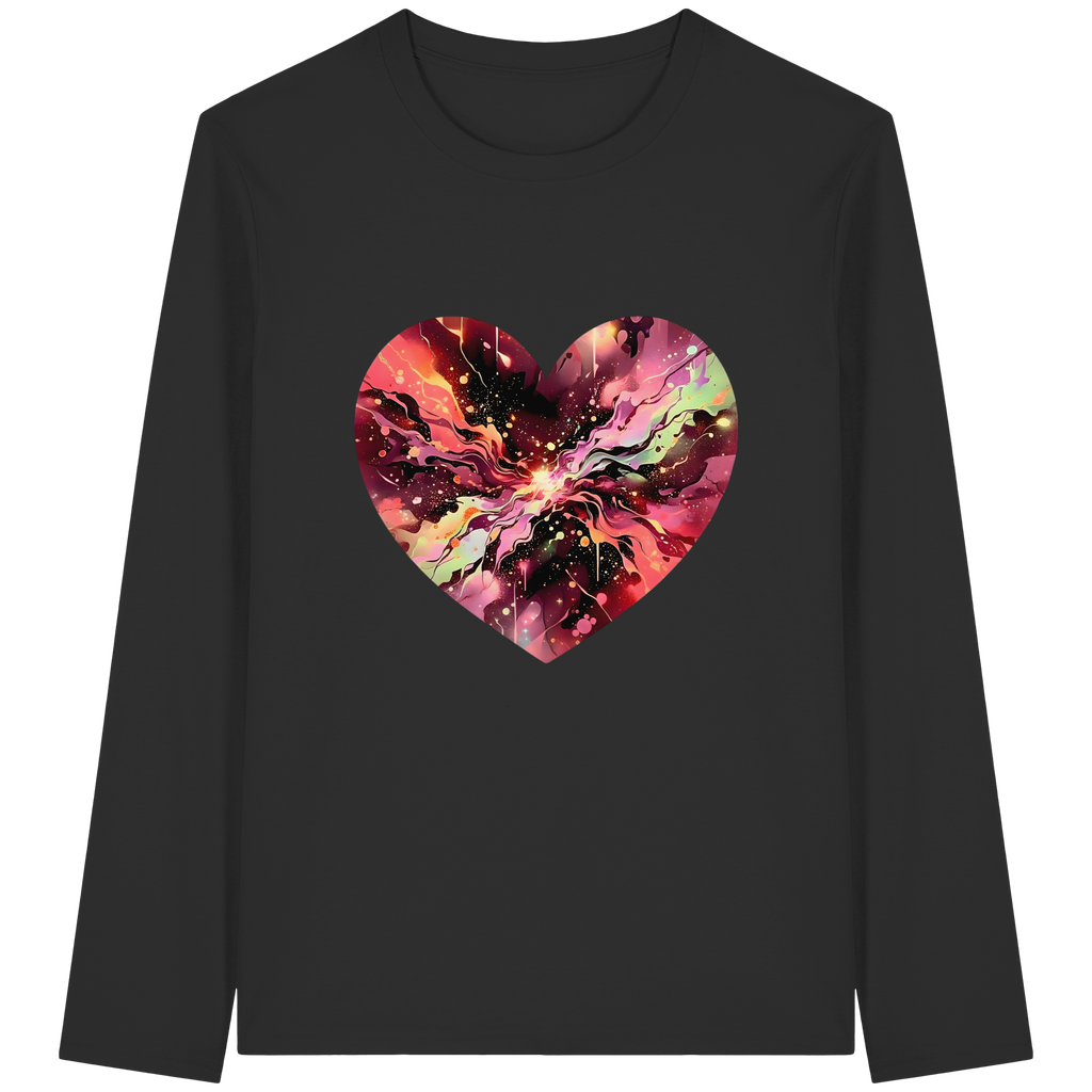 Cosmic Love Heart Sweatshirt 6 Colors S-3XL - Organic Longsleeve T-Shirt