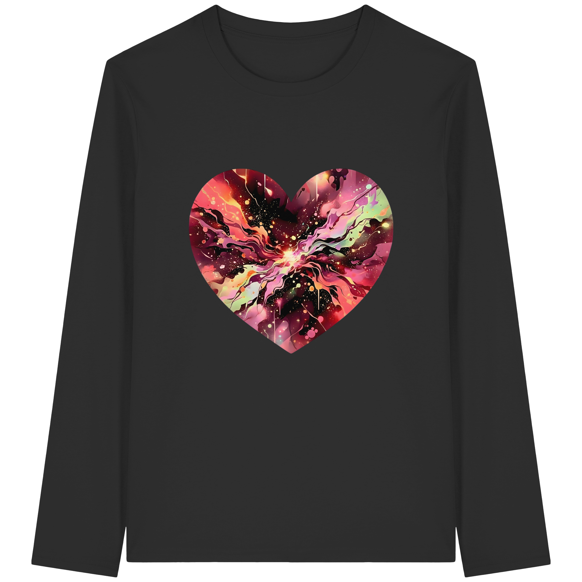 Cosmic Love Heart Sweatshirt 6 Farben S- 3XL - Bio Langarmshirt