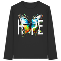 HOPE Butterfly Sweatshirt Vibrant Colorful Motivational Graphic 5 Colors S-5XL - Organic Longsleeve T-Shirt