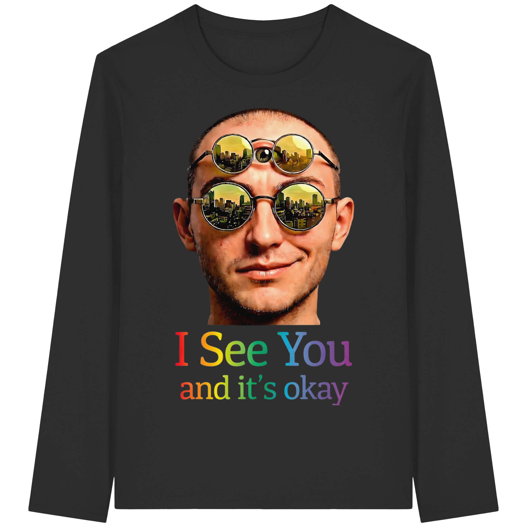 Sweat-shirt unisexe "I See You" 5 couleurs S-5XL - T-shirt bio à manches longues